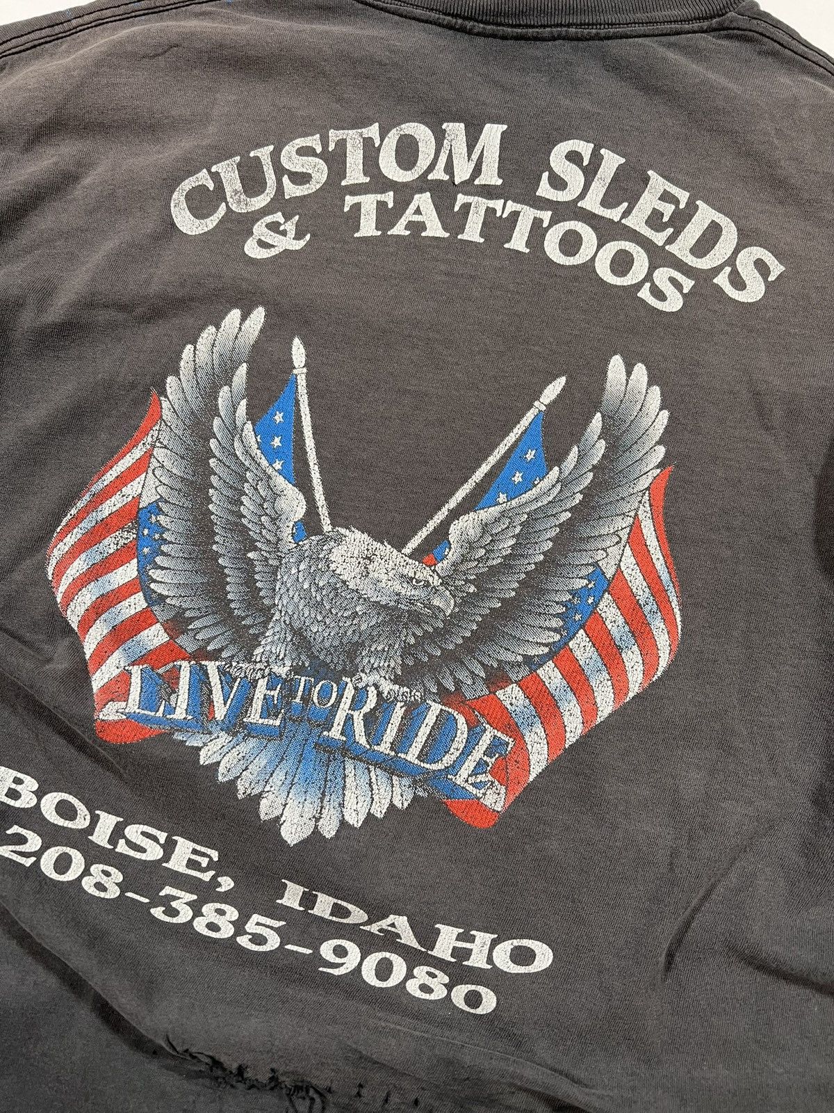 Harley Davidson Vintage 90s Faded and Distressed Harley Davidson 3D Emblem T Size US L / EU 52-54 / 3 - 9 Thumbnail