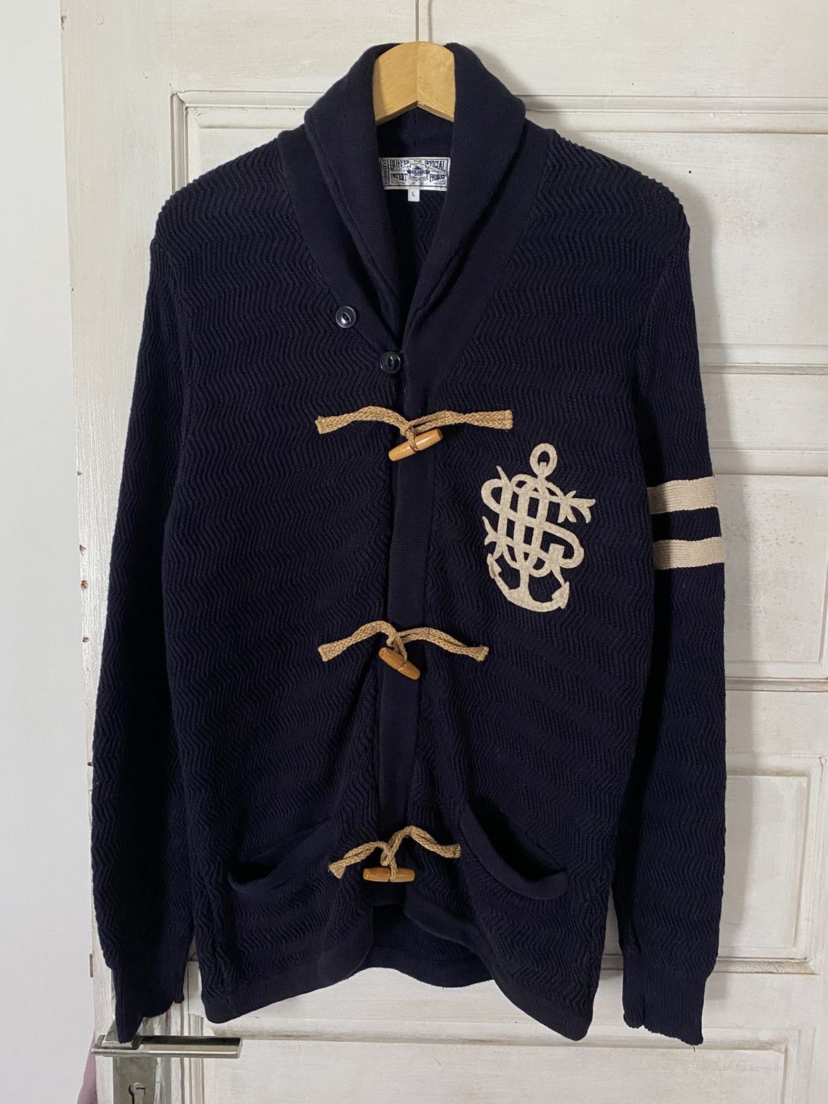 Polo Ralph Lauren The Duffer of St.George cardigan Navy Size US L / EU 52-54 / 3 - 1 Thumbnail