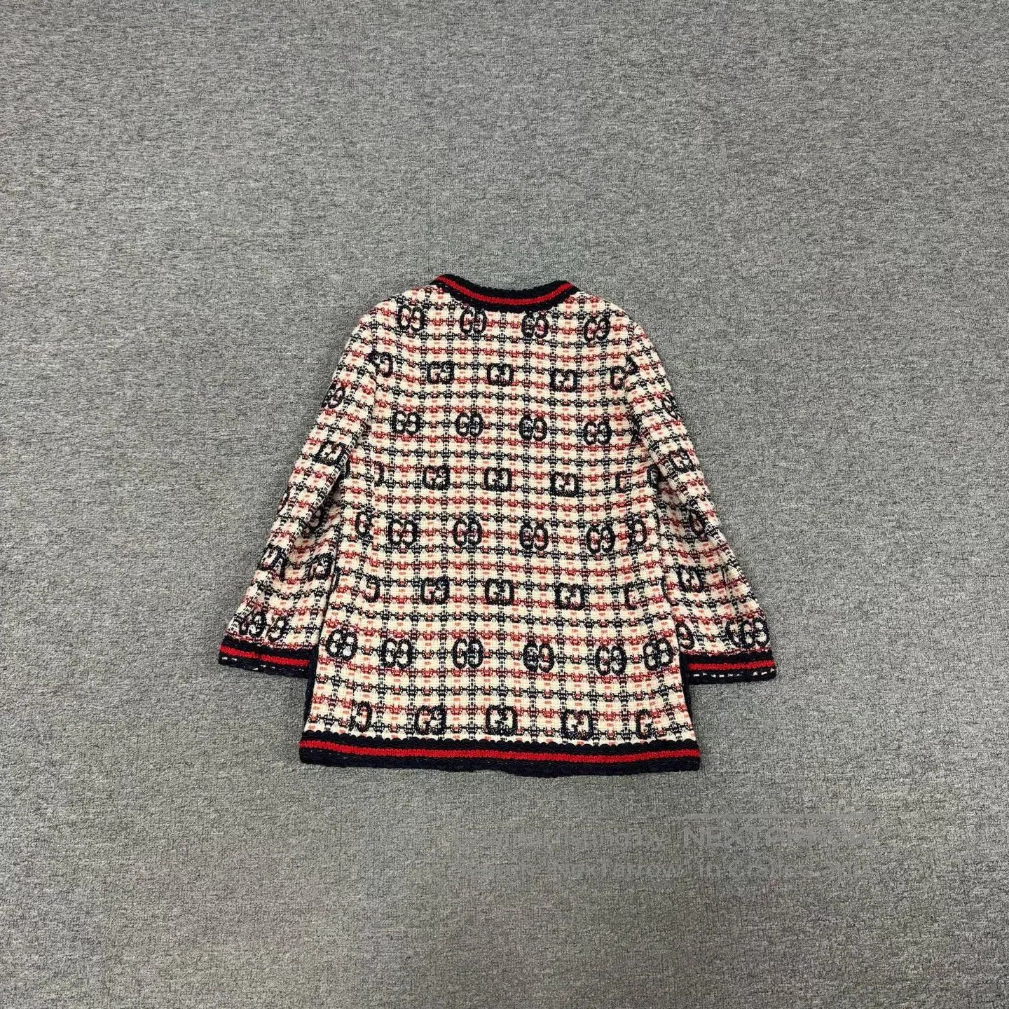 Gucci Guicci Coarse woolen woolen fabric weaving Checkered jacke Size S / US 4 / IT 40 - 2 Thumbnail