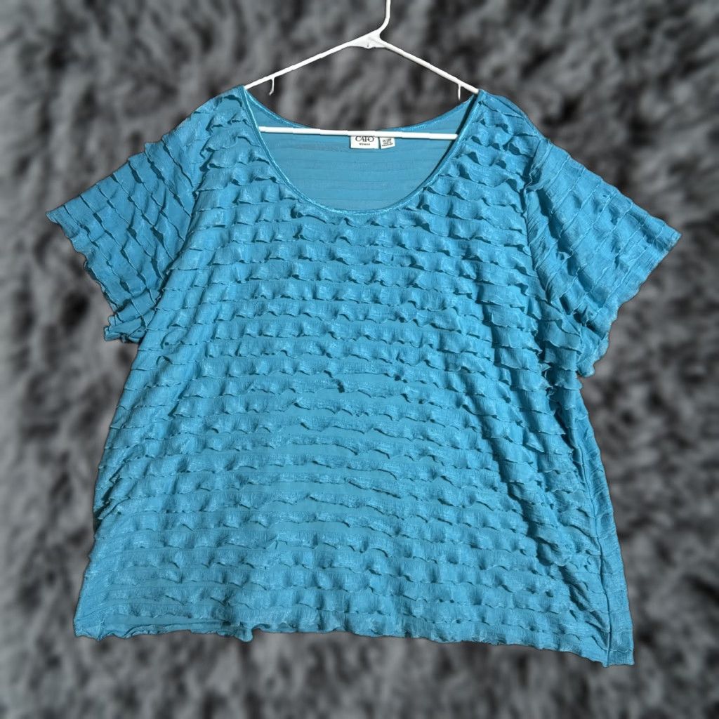 Vintage Cato Top Womens 28W Plus Size Blouse Shirt Card Size 4XL / US 24-26 - 1 Thumbnail