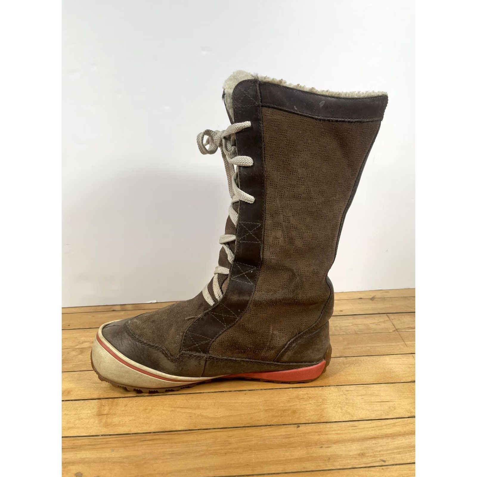 SOREL SOREL 1607-269 Boots Women’s Brown Leather Knee High Snow Winter Lace Up Size 8 Shoes Size US 7 / IT 37 - 7 Thumbnail