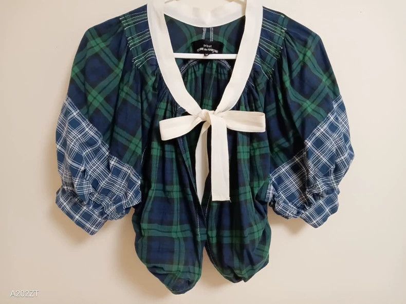 Comme des Garcons Comme des Garcons Green retro plaid blouse Size M / US 6-8 / IT 42-44 - 1 Thumbnail