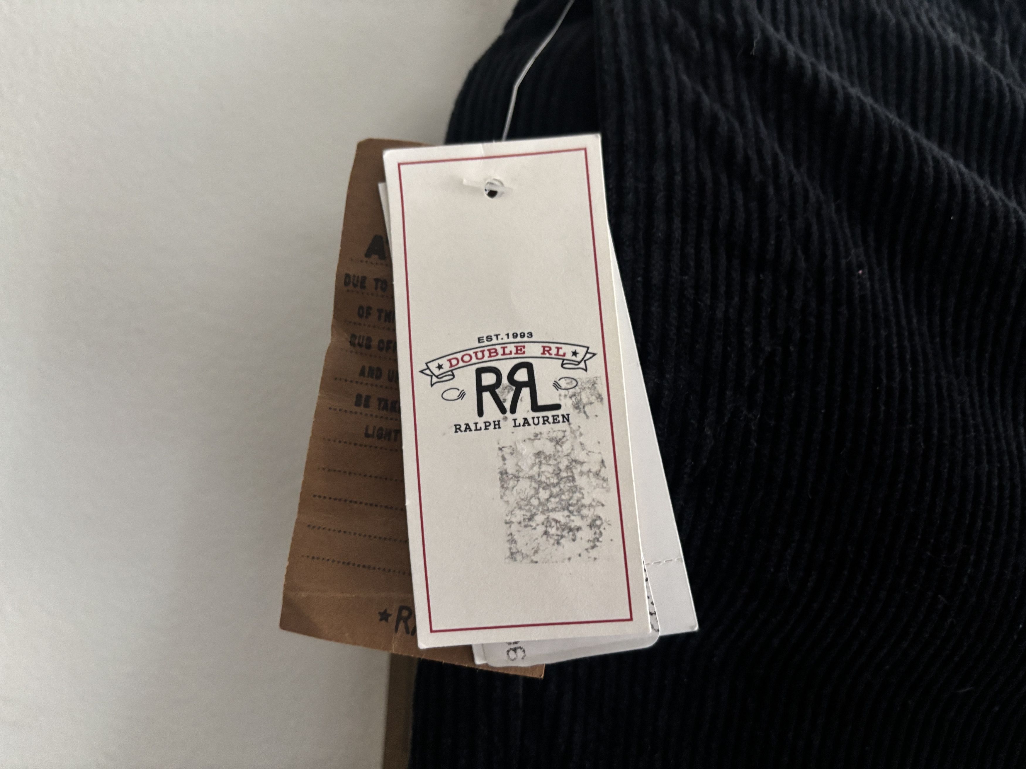 RRL Ralph Lauren $395 BNWT Officer's Black Corduroy Straight Fit Chino Pant Size US 29 - 13 Thumbnail