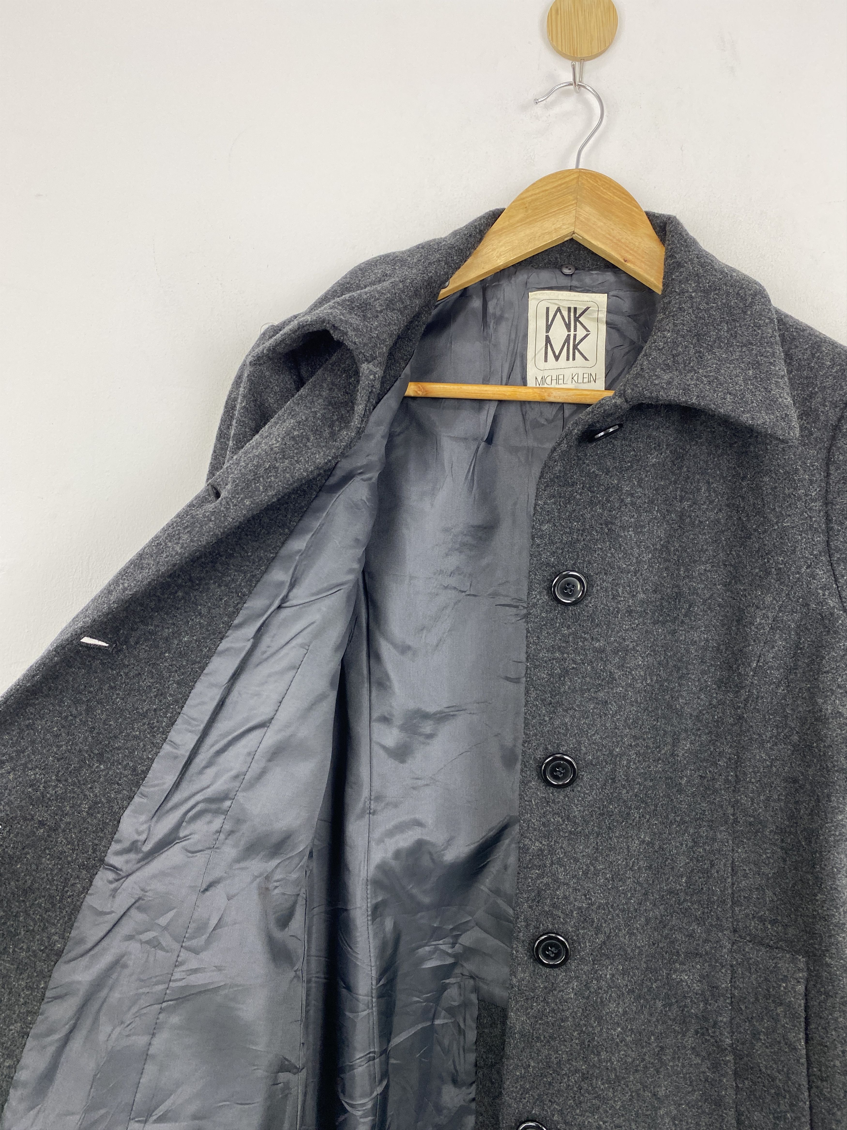 Michel Klein Vintage Michel Klein Button Up Long Wool Grey Jacket JA0062 Size US XXS / EU 40 - 9 Thumbnail