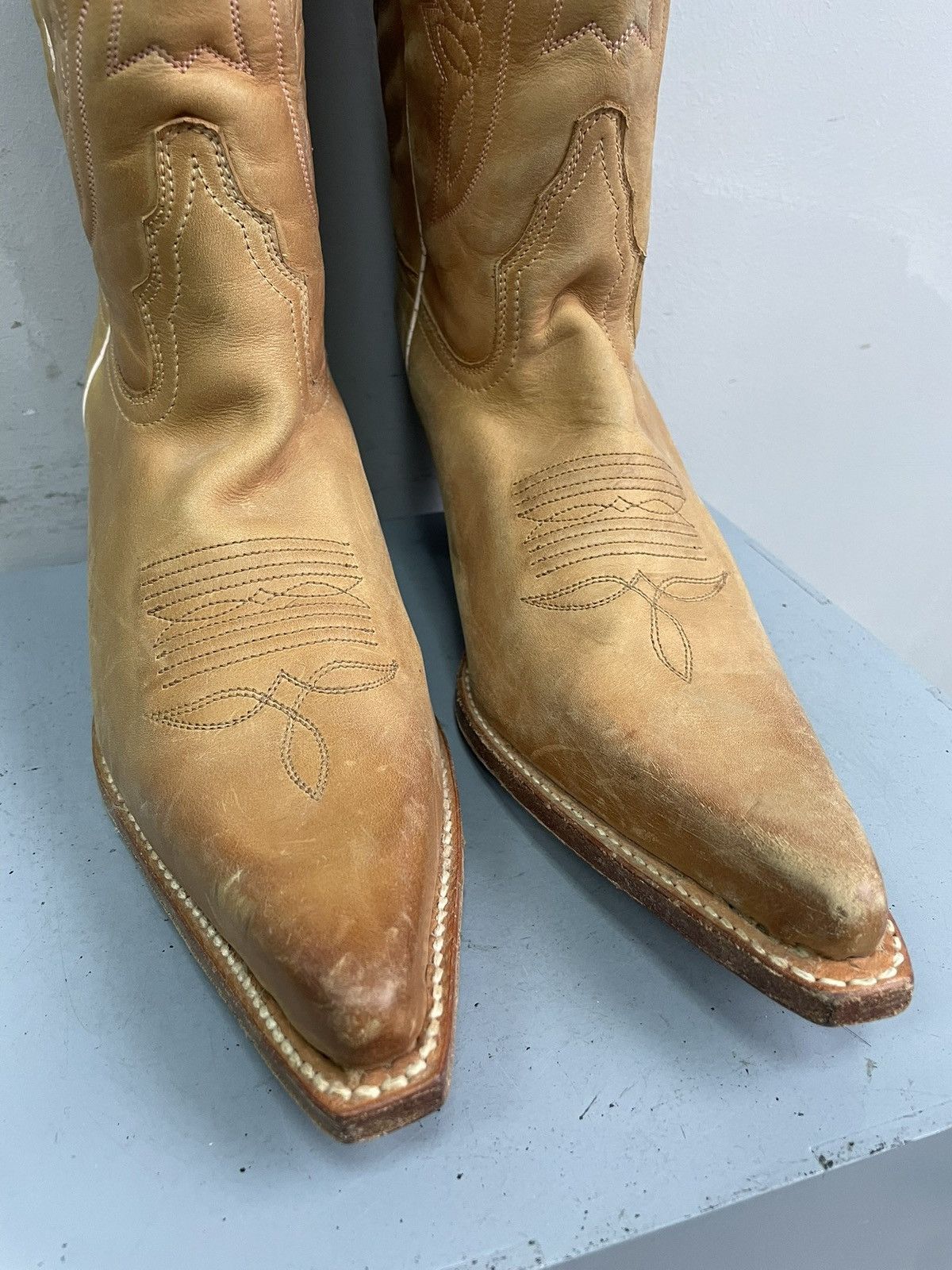 If Six Was Nine Western marlboro style leather boots retro fashion 90s Size US 8 / EU 41 - 3 Thumbnail