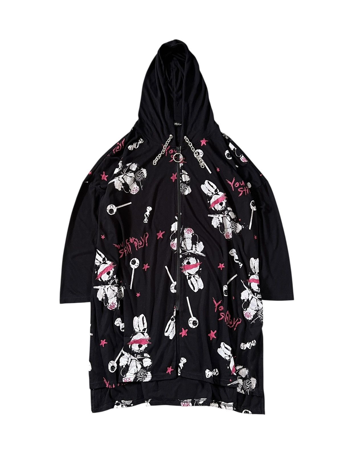 Sex Pot ReVeNGe Sex Pot Revenge ‘Killer Bunny” Oversized Long Chains Hoodie Size L / US 10 / IT 46 - 1 Thumbnail