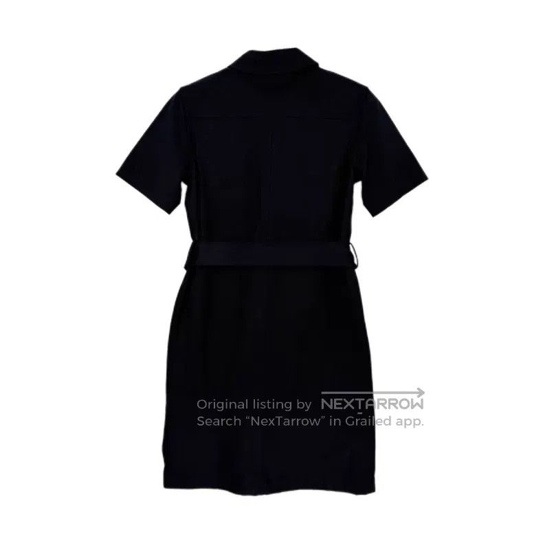 Hermes Hermes Black Half-Zip Short Sleeve Dress with Belt Size XS / US 0-2 / IT 36-38 - 2 Thumbnail