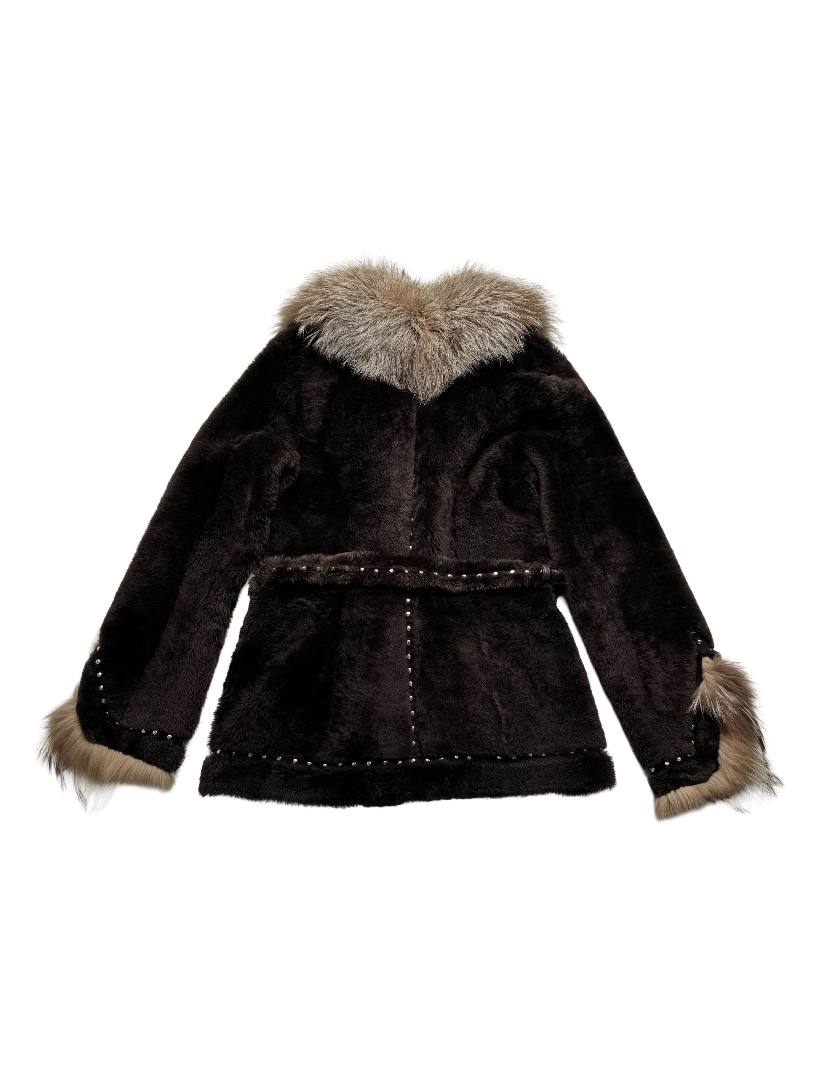 Japanese Brand Vintage Real Leather/Sheepskin Jacket With Real Fur Details Size M / US 6-8 / IT 42-44 - 16 Thumbnail