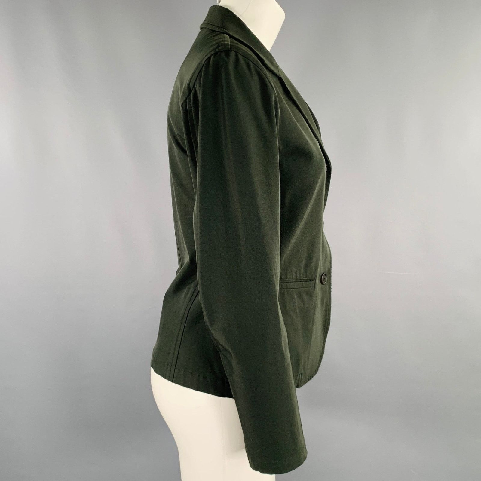 Issey Miyake ISSEY MIYAKE Size S Green Single Breasted Blazer Size S / US 4 / IT 40 - 2 Thumbnail