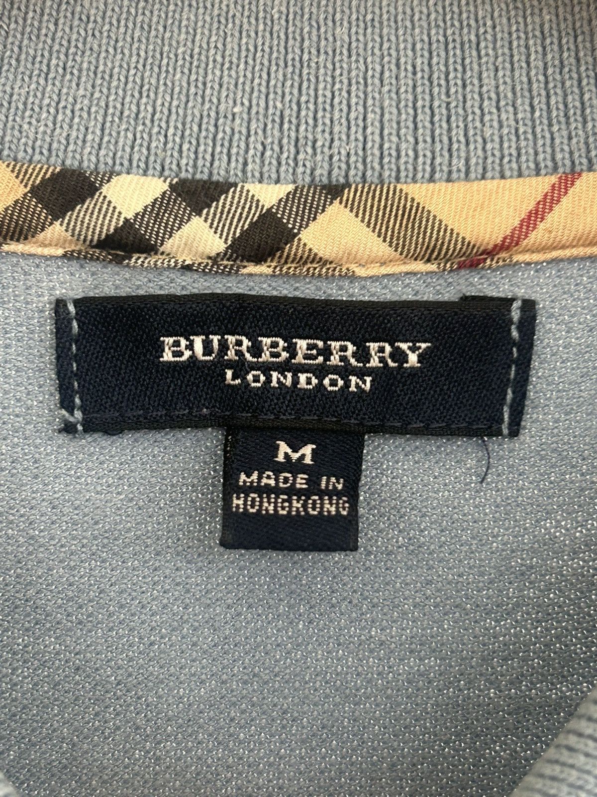 Burberry Burberry Vintage Poket Polo Tee Blue Size US M / EU 48-50 / 2 - 5 Thumbnail