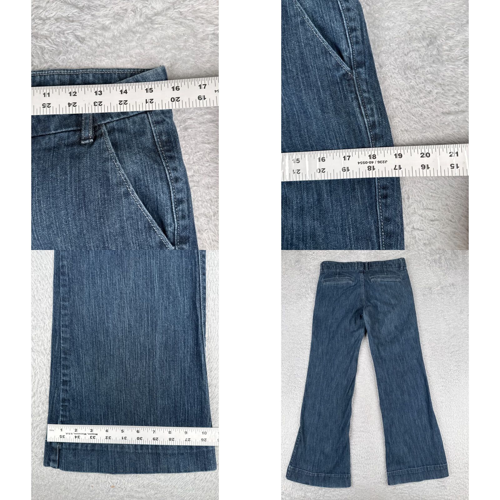 Old Navy Old Navy Jeans Womens 8 Blue Denim Flare Mid Rise Cotton Blend 31x31 Jeans Womens Regular 31 Blue 90s American Designer Mens Girls Size 30" / US 8 / IT 44 - 9 Thumbnail