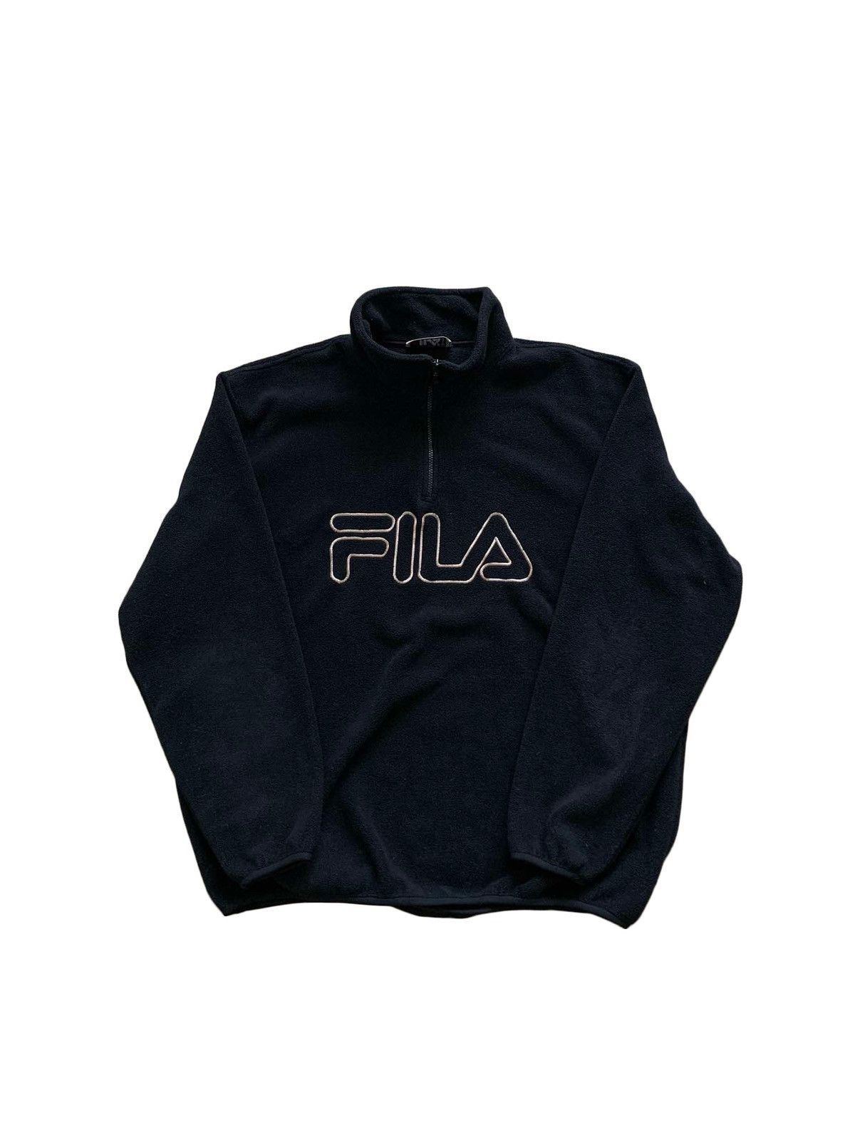 Fila × Vintage Vintage Fila Polartec Black Pullover Fleece gorpcore Size US XL / EU 56 / 4 - 1 Thumbnail