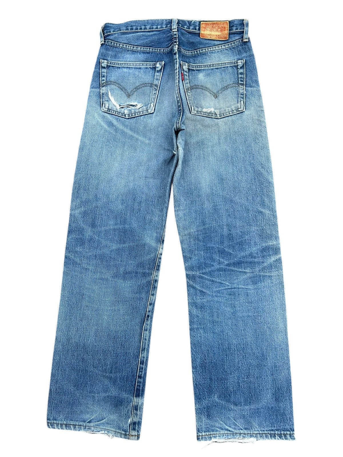 Kapital Vintage Levis Big E Selvedge Distressed Denim Jeans Size US 30 / EU 46 - 2 Thumbnail