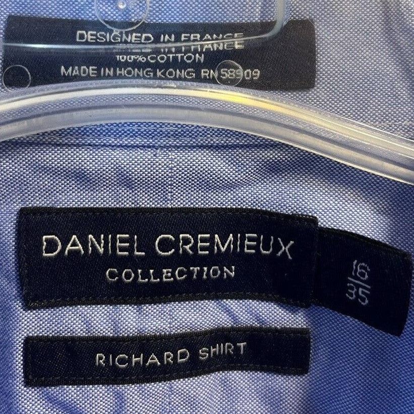 Daniel Cremieux Daniel Cremieux Men’s 16 35 blue LS cotton richard shirt Size US L / EU 52-54 / 3 - 3 Thumbnail