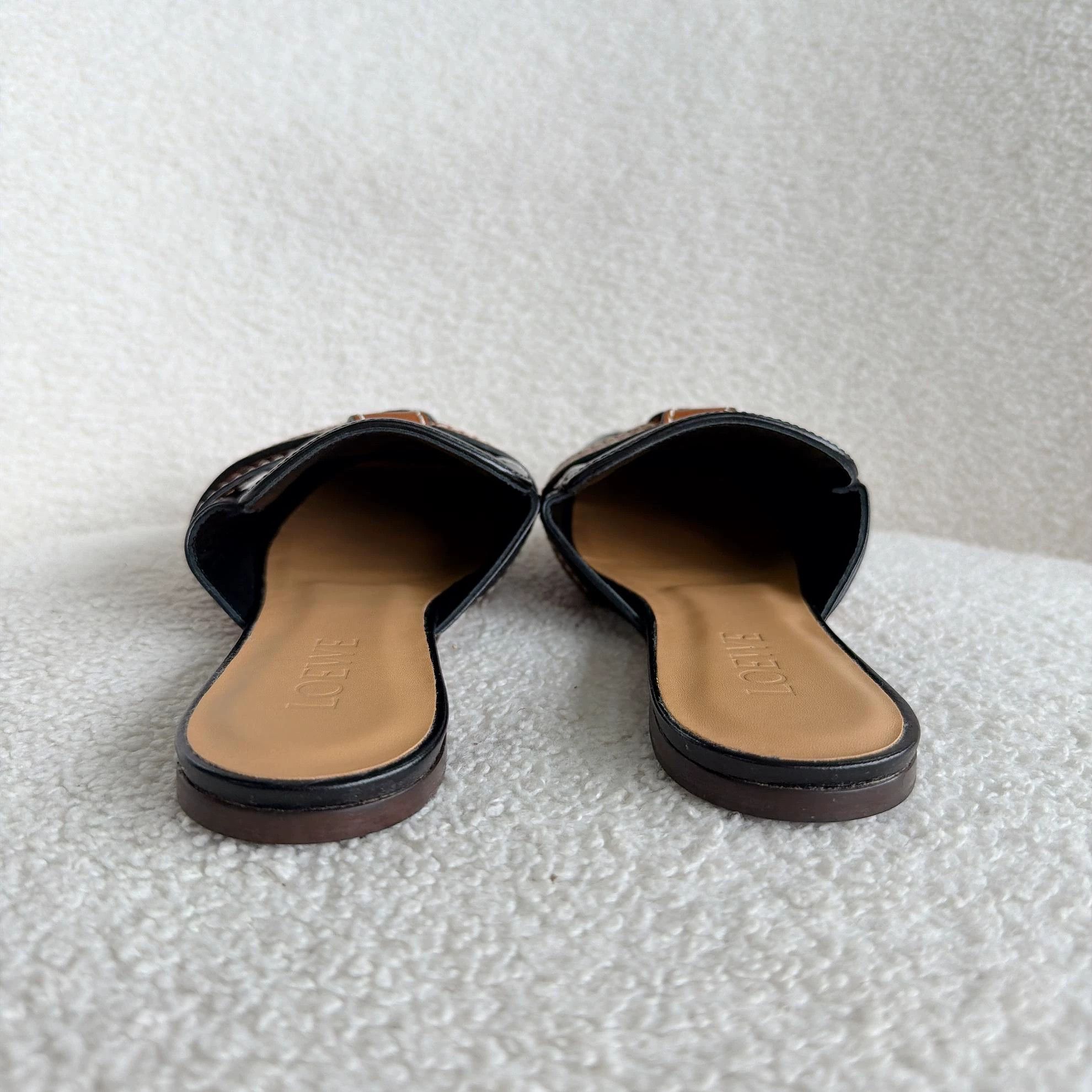 Loewe Loewe Black & Brown Mule 37 0152 Size US 6.5 / IT 36.5 - 4 Thumbnail