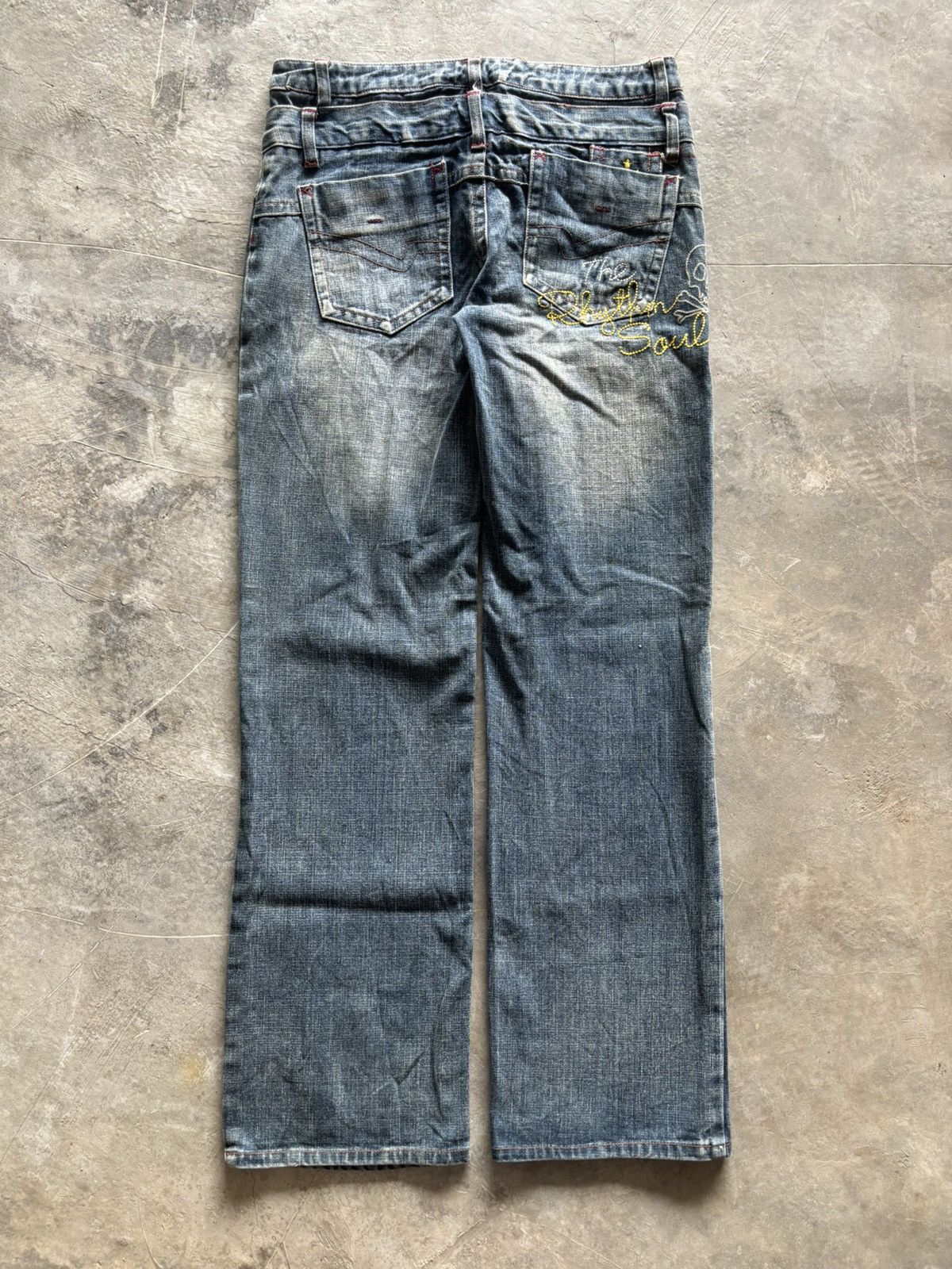 If Six Was Nine CRAZY DOUBLE WAIST JAPANESE DENIM WITH SIDE SKULL EMBROIDERY Size US 32 / EU 48 - 12 Thumbnail