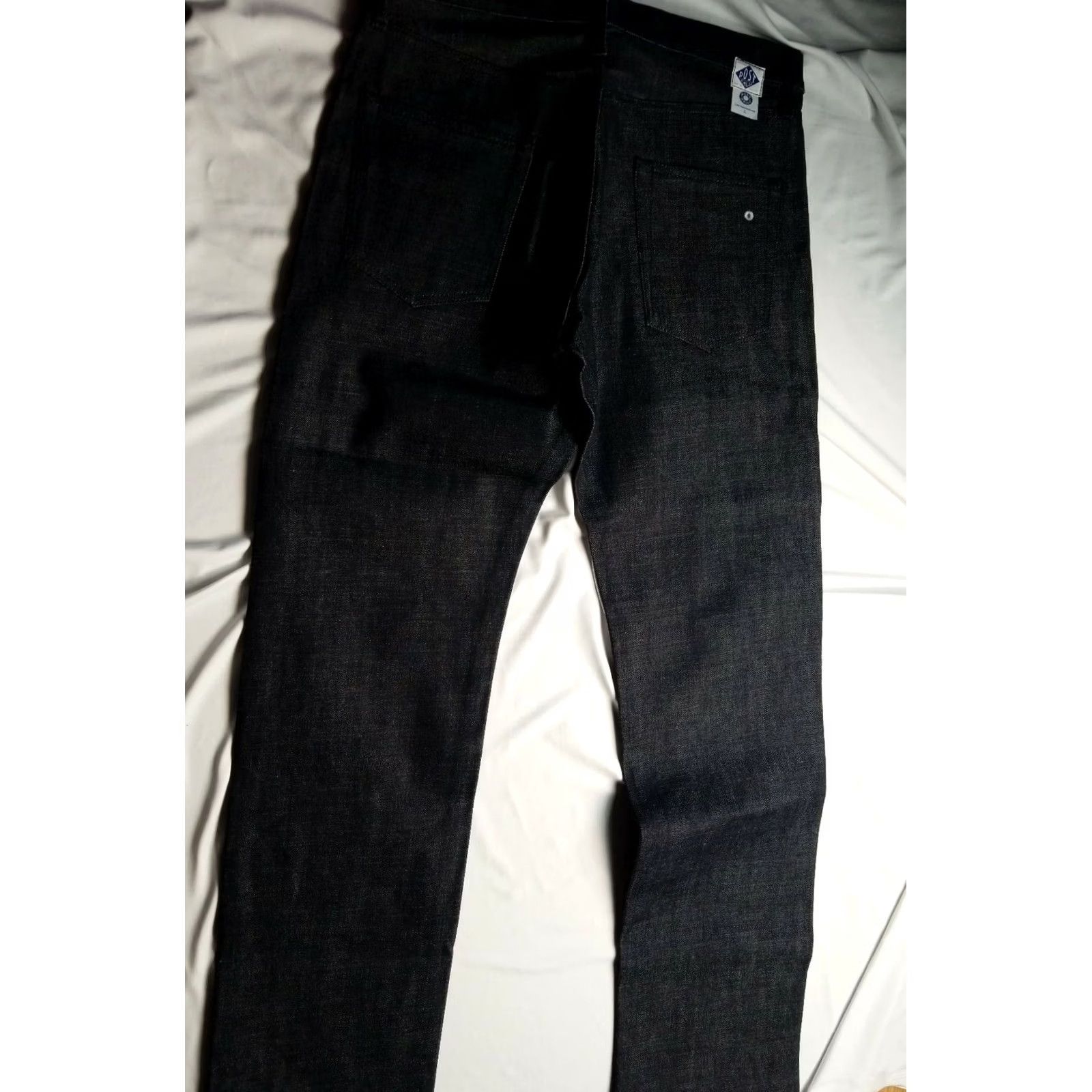 Denime Post O'Alls Denim Jean 32x33 Regular 100% Cotton Japanese Selvedge Straight Zip Pocket Men Blue Vintage NWOT / Raw Wash Size US 32 / EU 48 - 7 Thumbnail