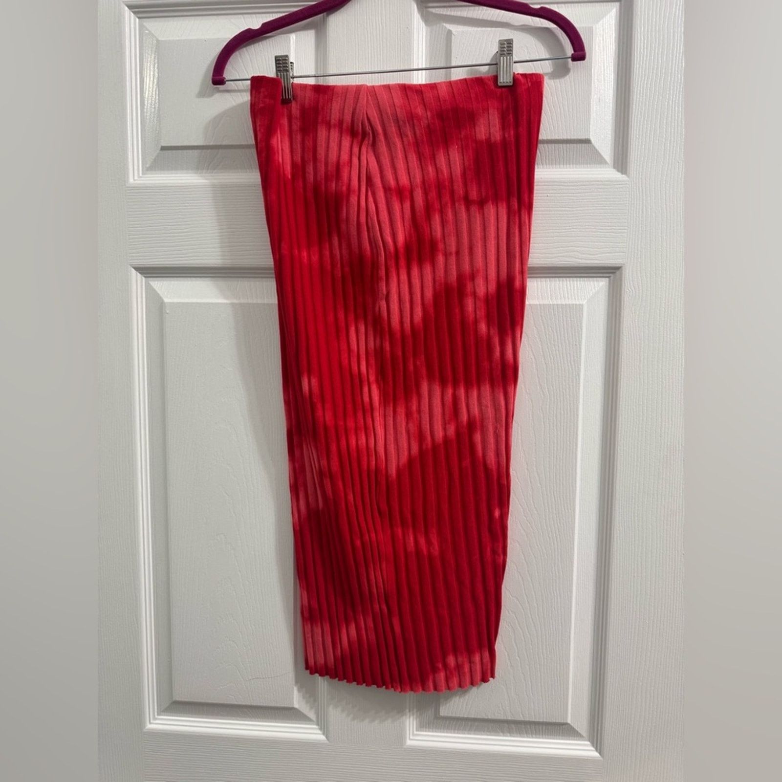 COTTONCITIZEN 168 NWT Cotton Citizen $175 Red Tye Dye Capri Midi Skirt Size 30" / US 8 / IT 44 - 5 Thumbnail
