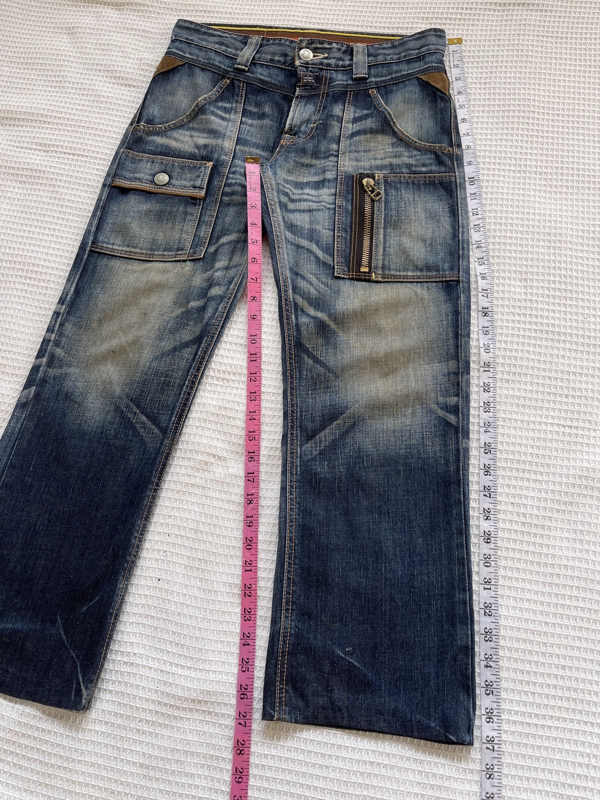 Edwin Last Drop🔥Rare🔥Vintage EDWIN BLUE TRIP Bush Pant Jeans Size US 33 - 13 Thumbnail