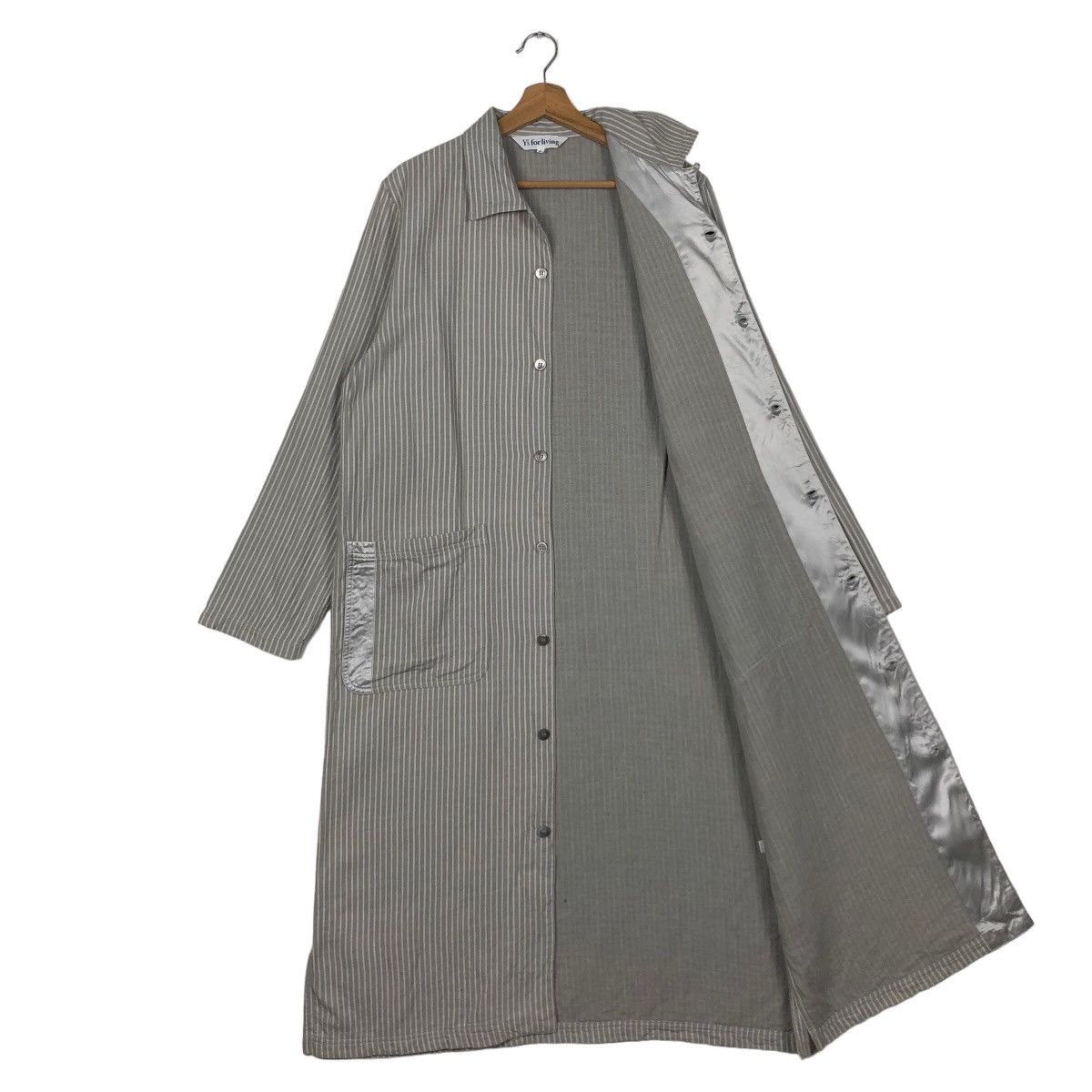 Yohji Yamamoto 🔥80’s Vintage Y’s For Living Long Jacket Striped Pin Japan Size US L / EU 52-54 / 3 - 10 Thumbnail