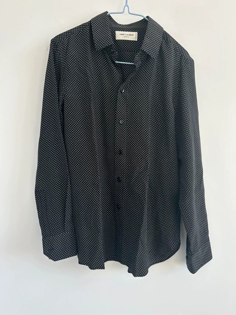 Saint Laurent Paris Saint laurent paris Polka-dot mulberry silk shirt 2506-Next Size XS / US 0-2 / IT 36-38 - 1 Thumbnail