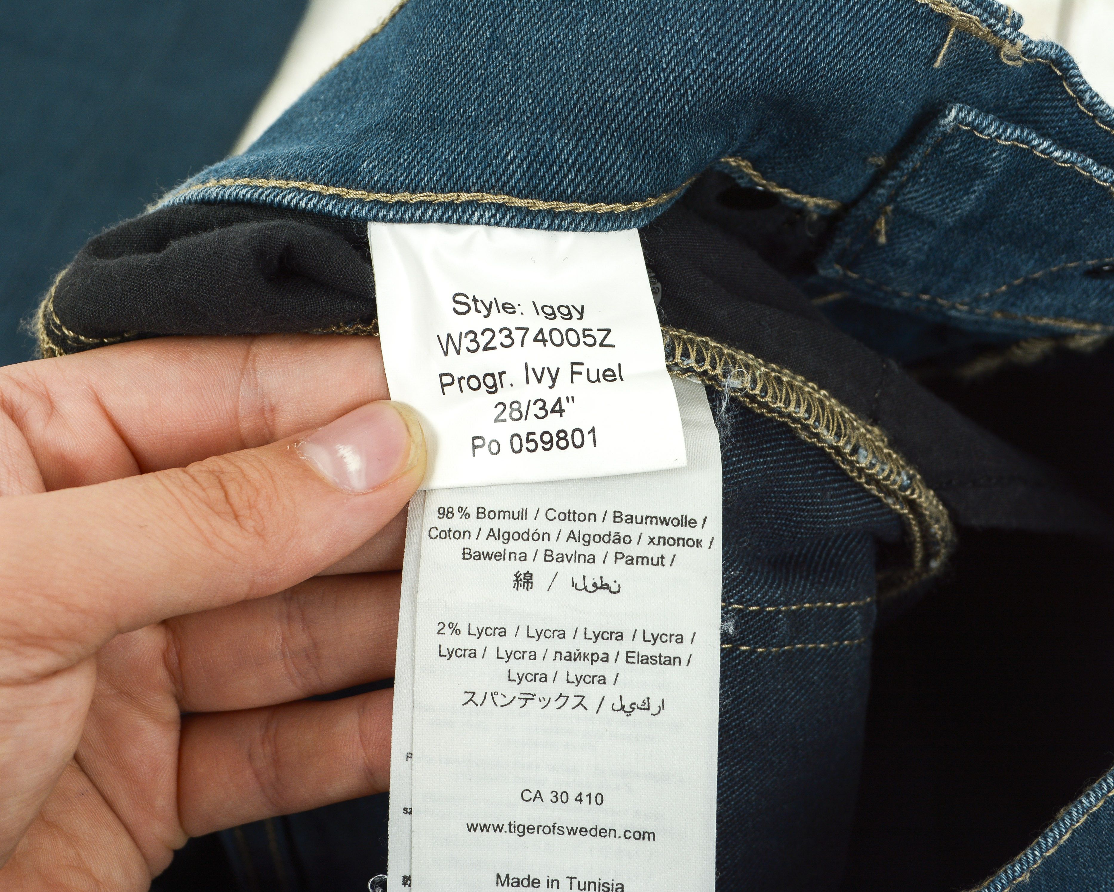 Tiger of Sweden TIGER OF SWEDEN Iggy Mens W28 L34 Straight Jeans Denim Pants Size US 28 / EU 44 - 7 Thumbnail
