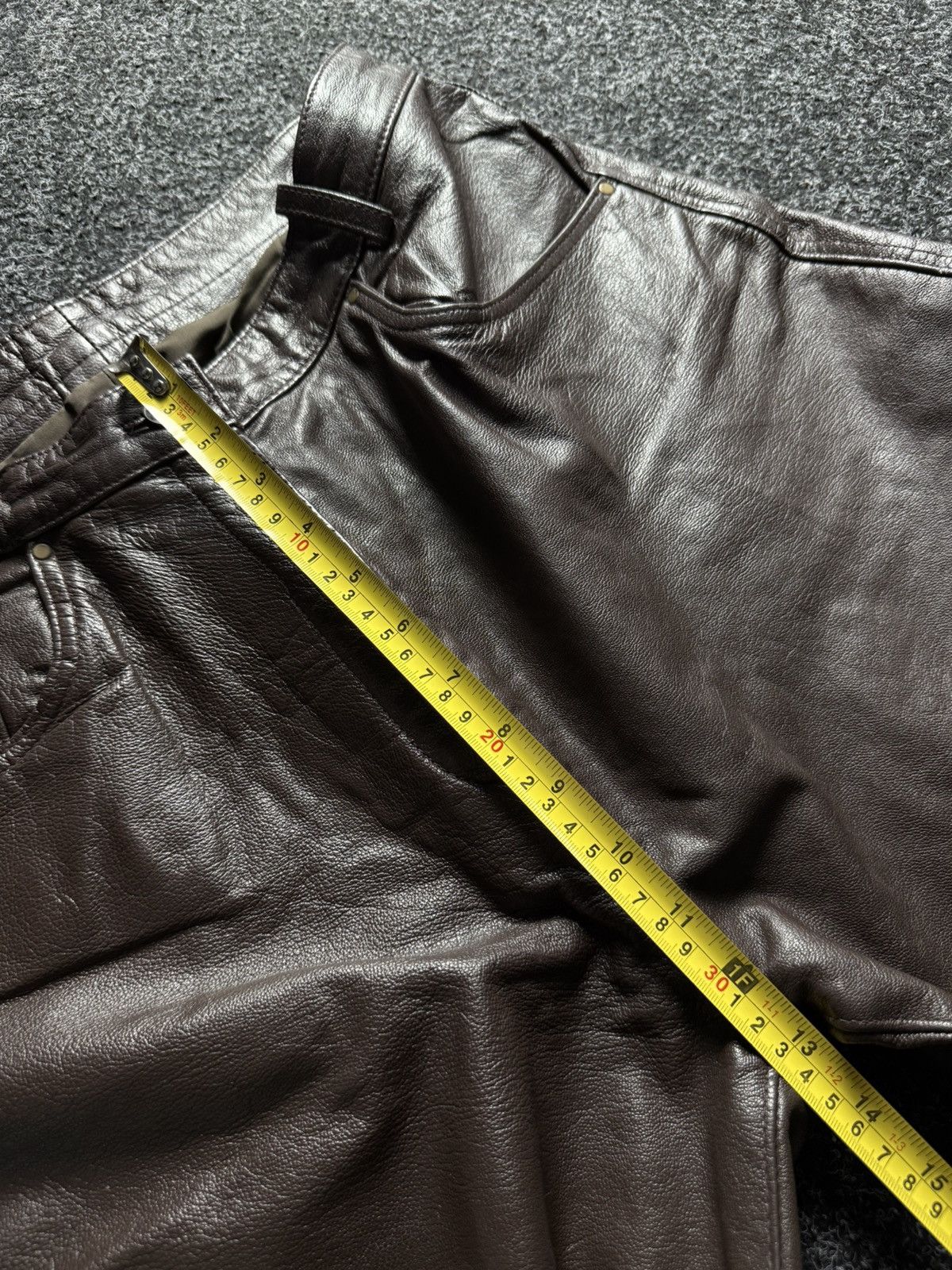 Leather Y2K Vintage Leather Pants Opium Style Alt Biker USA Rare Size US 33 - 22 Thumbnail