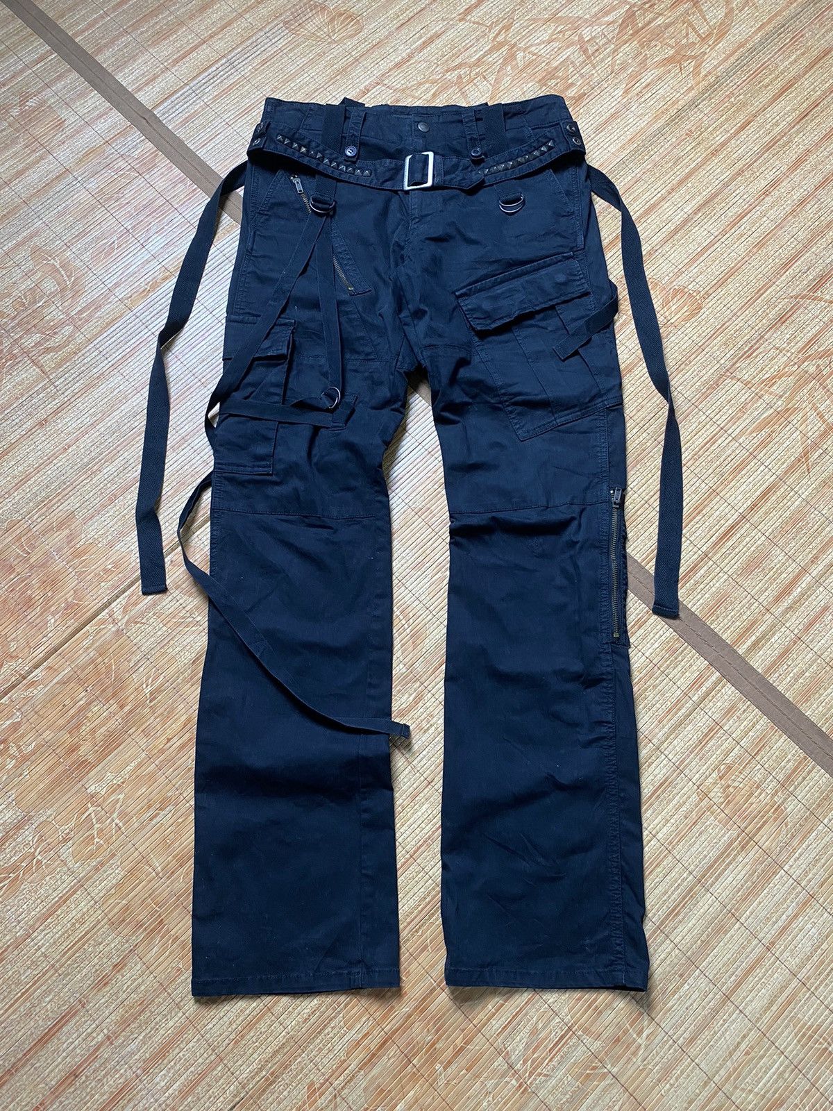 Endeneu Cargo Multipocket Punk Bondage Pants