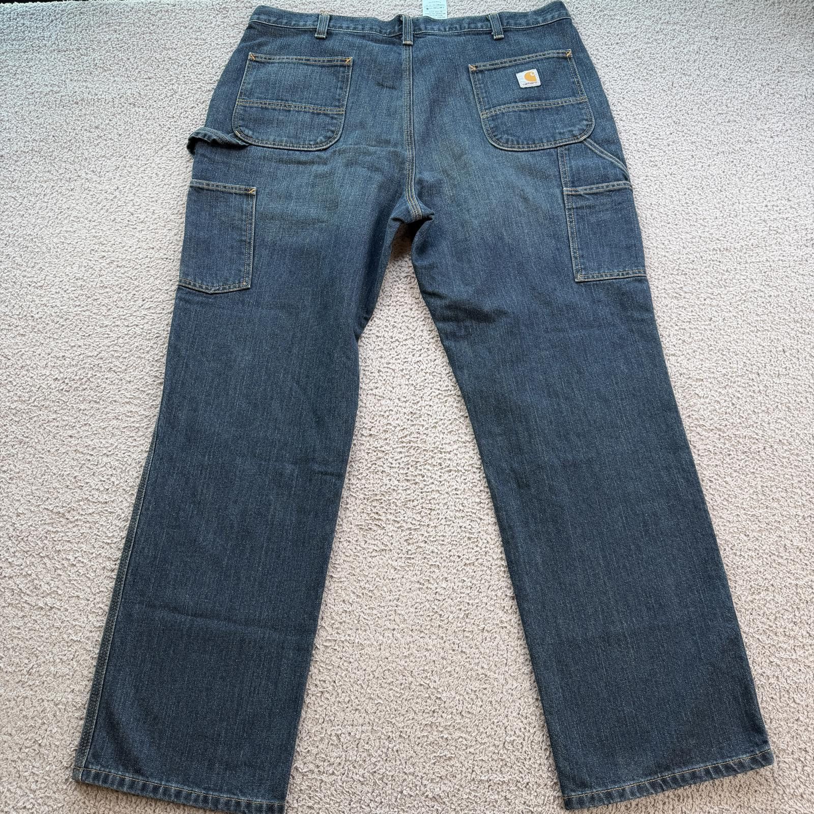 Carhartt Carhartt Relaxed Fit Carpenter Jeans 42x32 Blue Denim Work Size US 42 / EU 58 - 2 Thumbnail