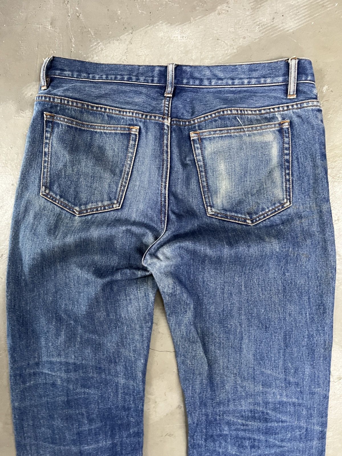 A.P.C. A.P.C Raw Denim Honeycomb Contrast Faded Straight Fit jeans Size US 32 / EU 48 - 16 Thumbnail
