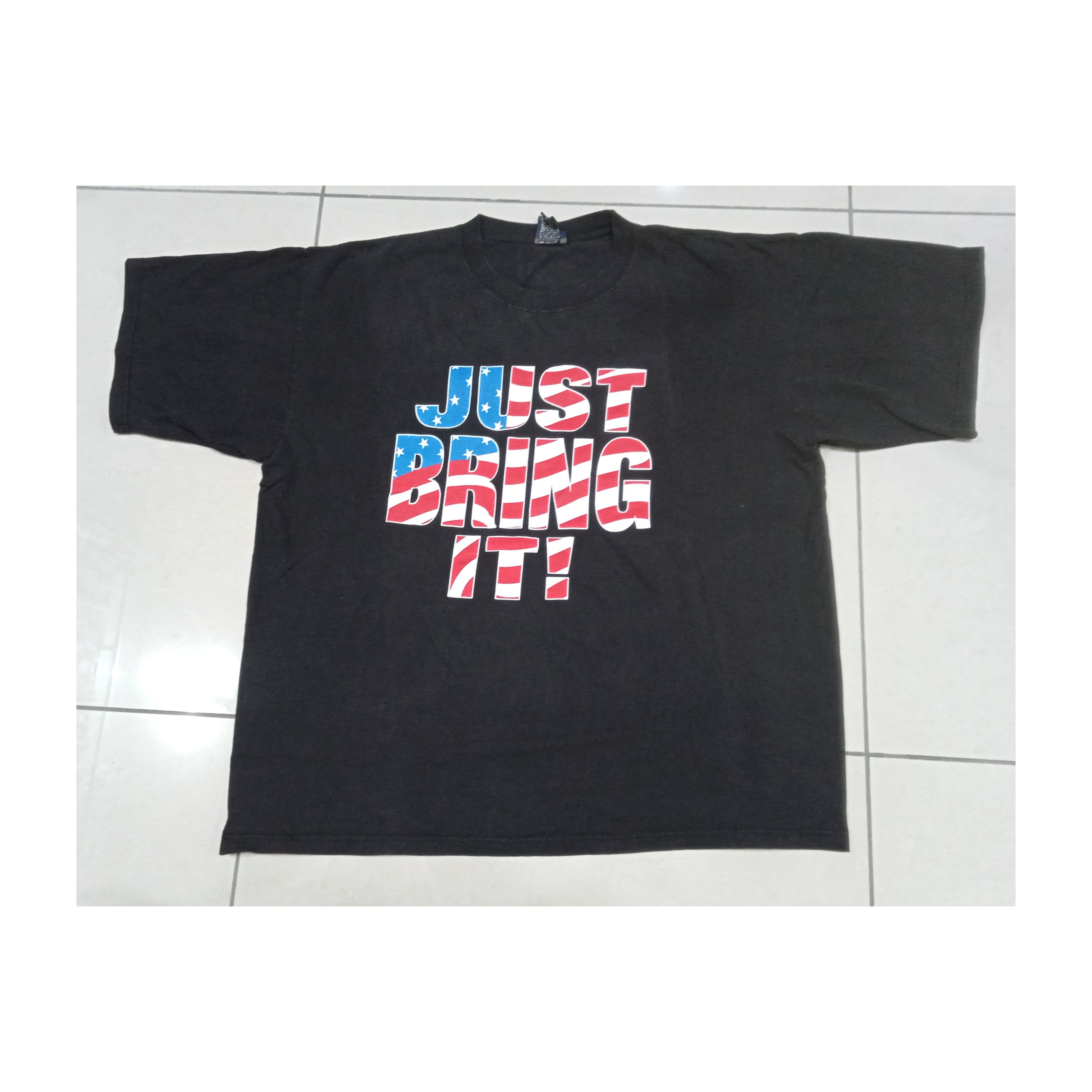 Vintage Vintage 2001 WWF The Rock Just Bring It T Shirt Size US XL / EU 56 / 4 - 1 Thumbnail