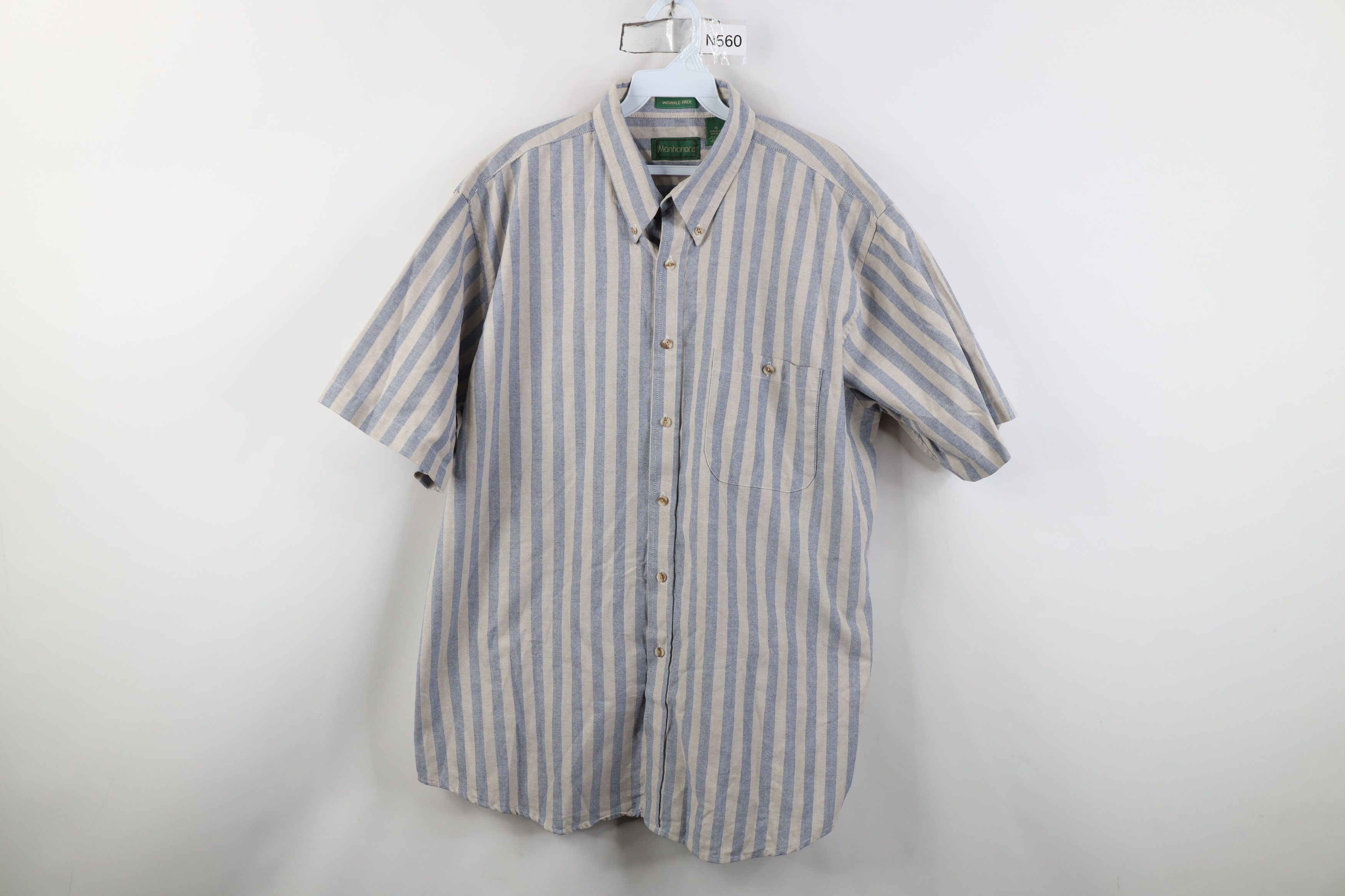 Vintage Vintage 90s Streetwear Block Short Sleeve Button Down Shirt Size US XL / EU 56 / 4 - 1 Thumbnail