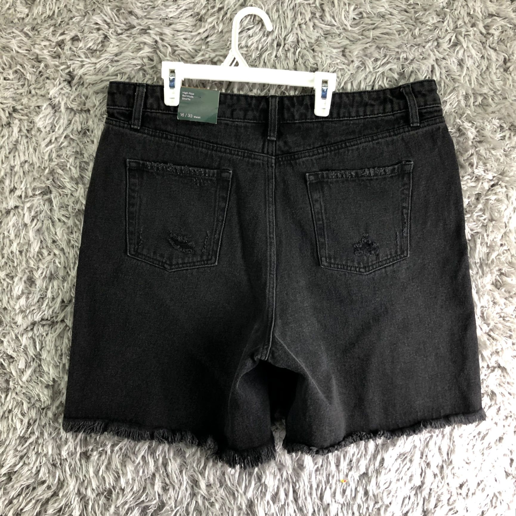 Vintage VINTAGE is not applicable; Wild Fable High Rise Bermuda Shorts Womens Size 16 Black Denim Jean Shorts Size 38" / US 16 / IT 52 - 5 Thumbnail
