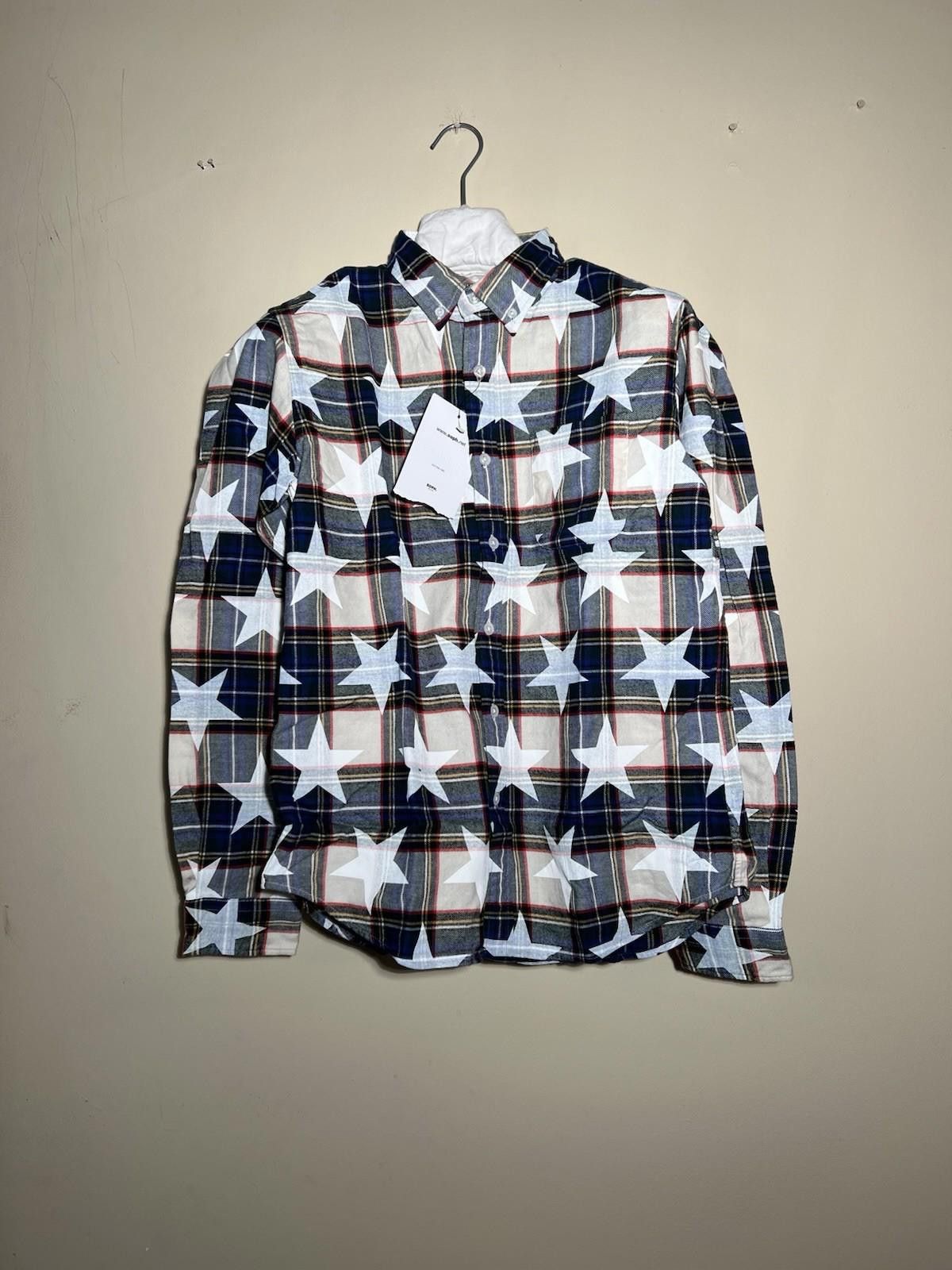 Sophnet. SOPHNET. Flannel Check Star Print Shirt White Navy Large Size US L / EU 52-54 / 3 - 2 Thumbnail