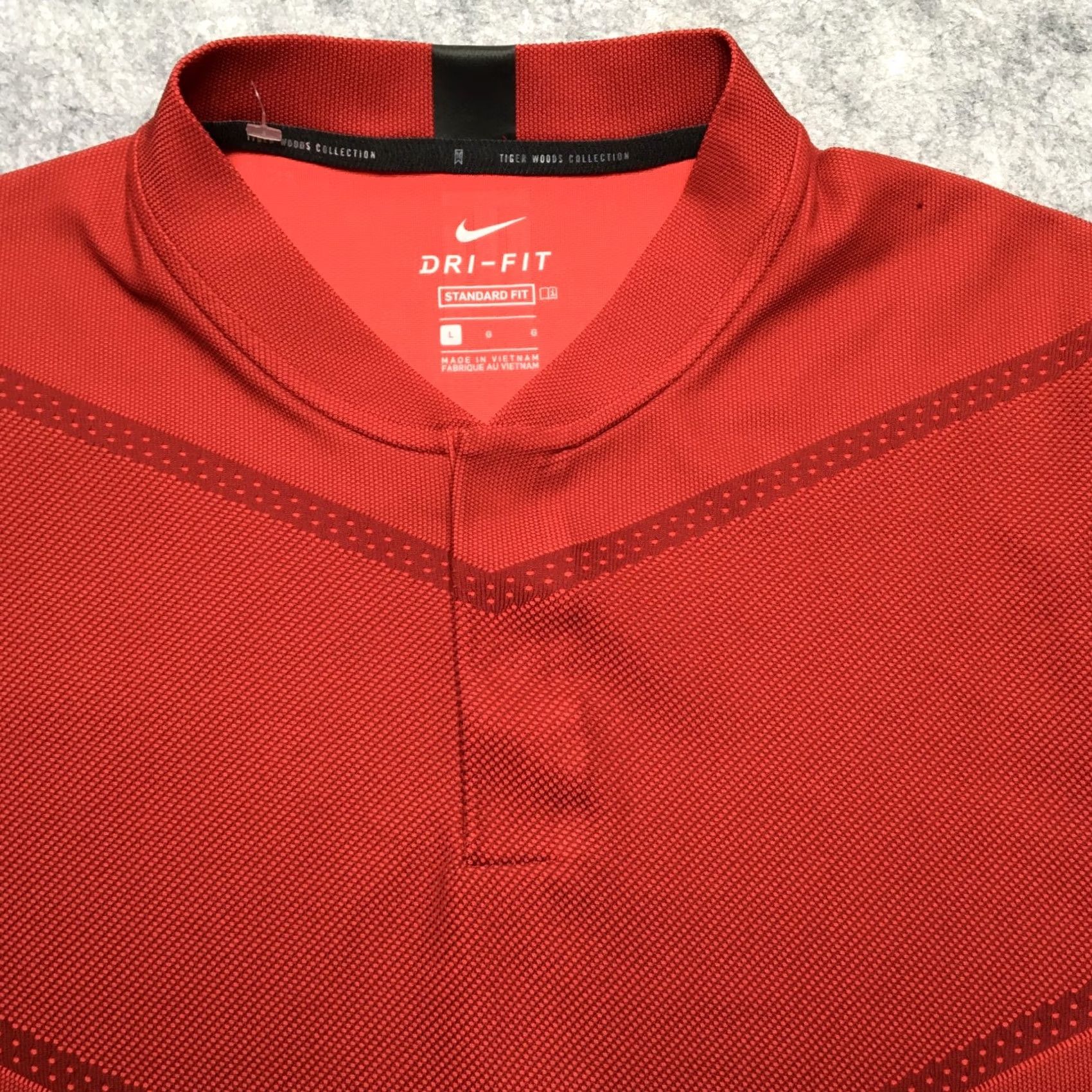 Nike Nike Tiger Woods Polo Mens Large Red Dri-Fit Golf Shirt Size US L / EU 52-54 / 3 - 4 Thumbnail
