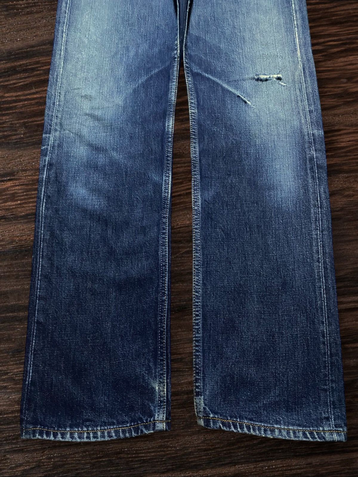 Levi's Vintage Clothing Levi's 501 blue jeans with a worn, distressed look jeans Size US 29 - 5 Thumbnail
