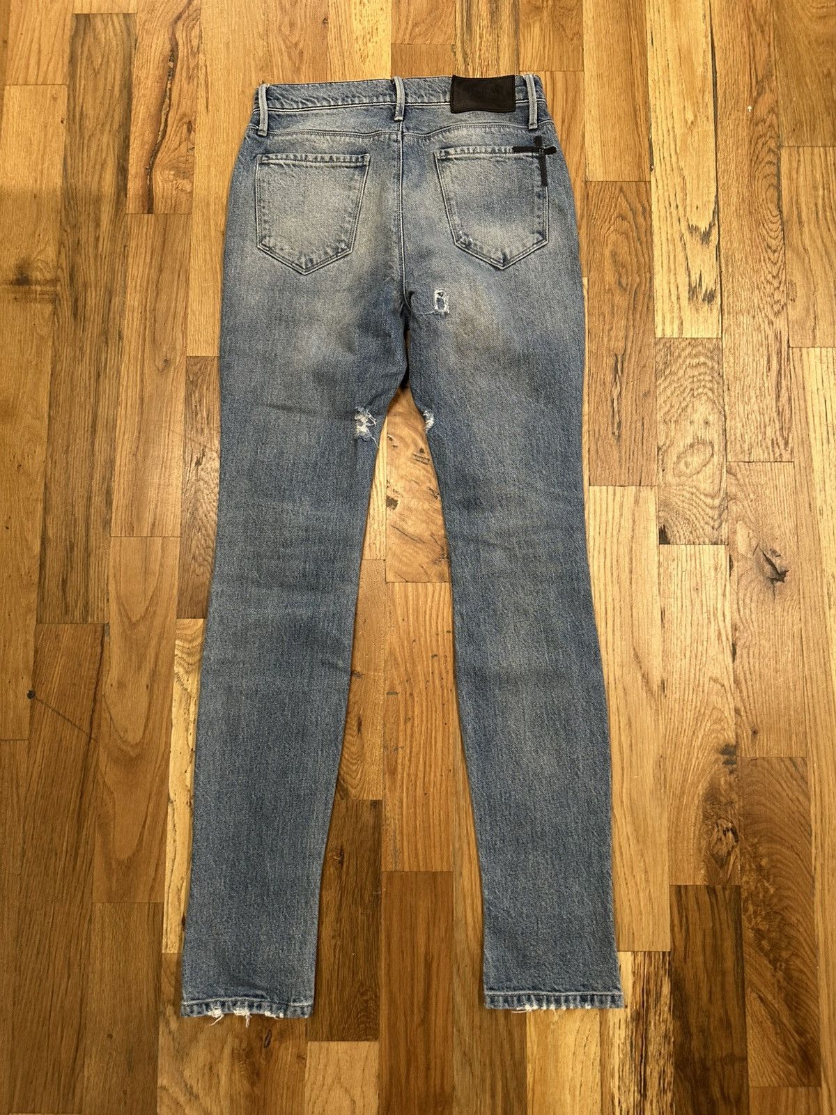 Rta RTA Small White Spell Distressed Blue Denim Jeans Size 29 Size US 29 - 2 Thumbnail