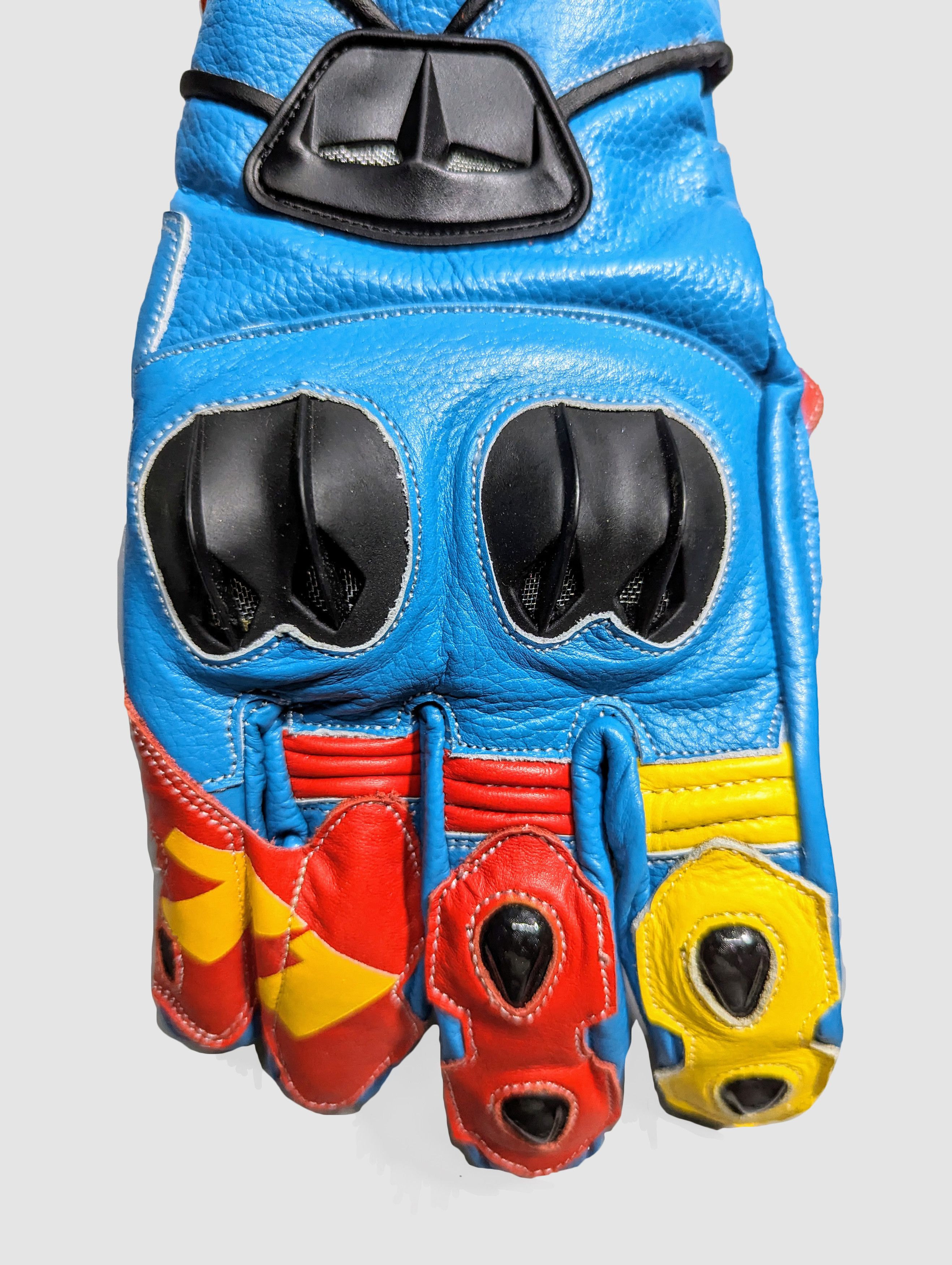 Genuine Leather × Leather Motorcycle Leather Gloves Racing STREETWEAR Size 30 - 4 Thumbnail