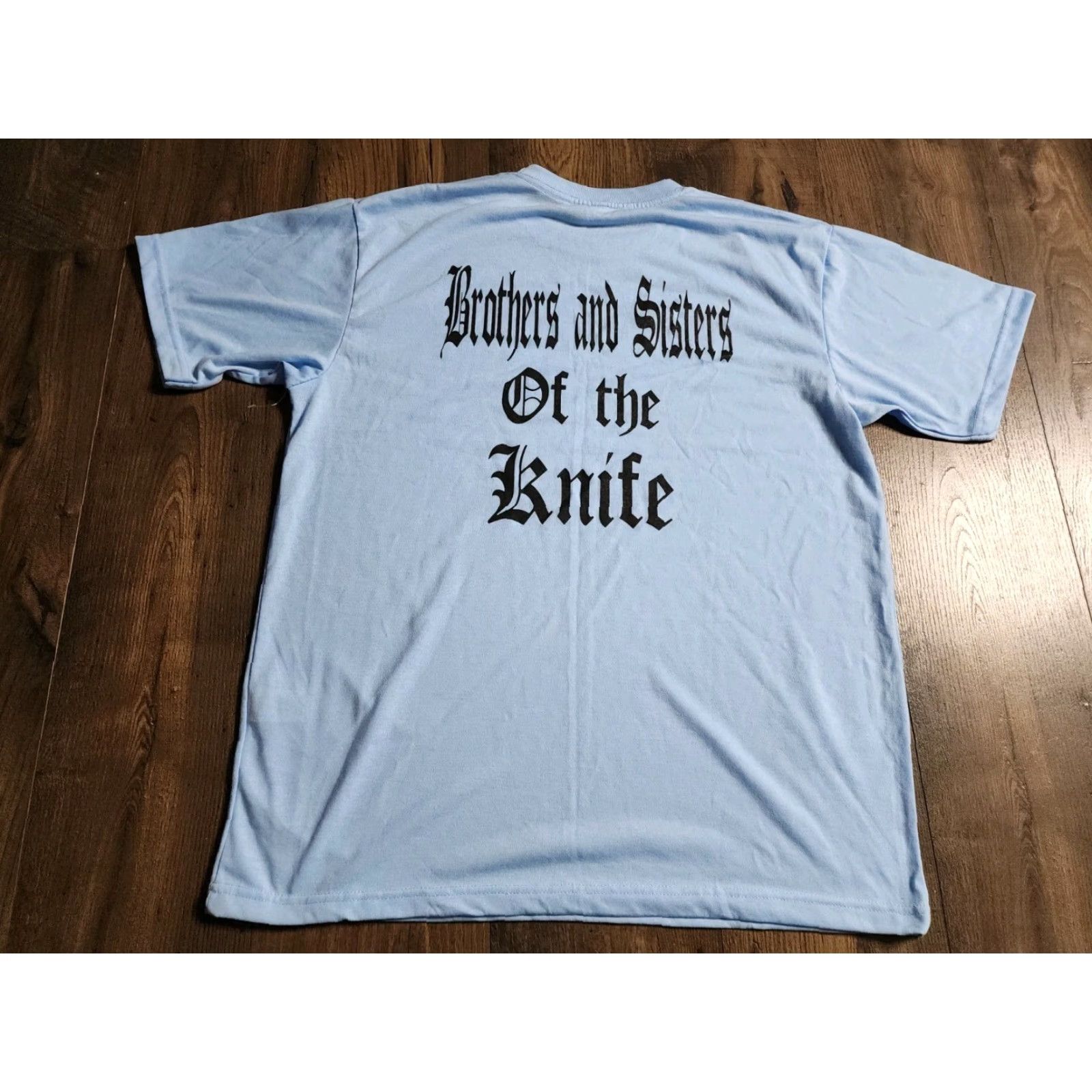 Doublet Vapor Mens XL International Knife Throwers Hall Of Fame T Shirt Double Sided Blue Crew Neck Long Sleeve Polyester Blend Regular Mens XL T-Shirt Size US XL / EU 56 / 4 - 2 Thumbnail