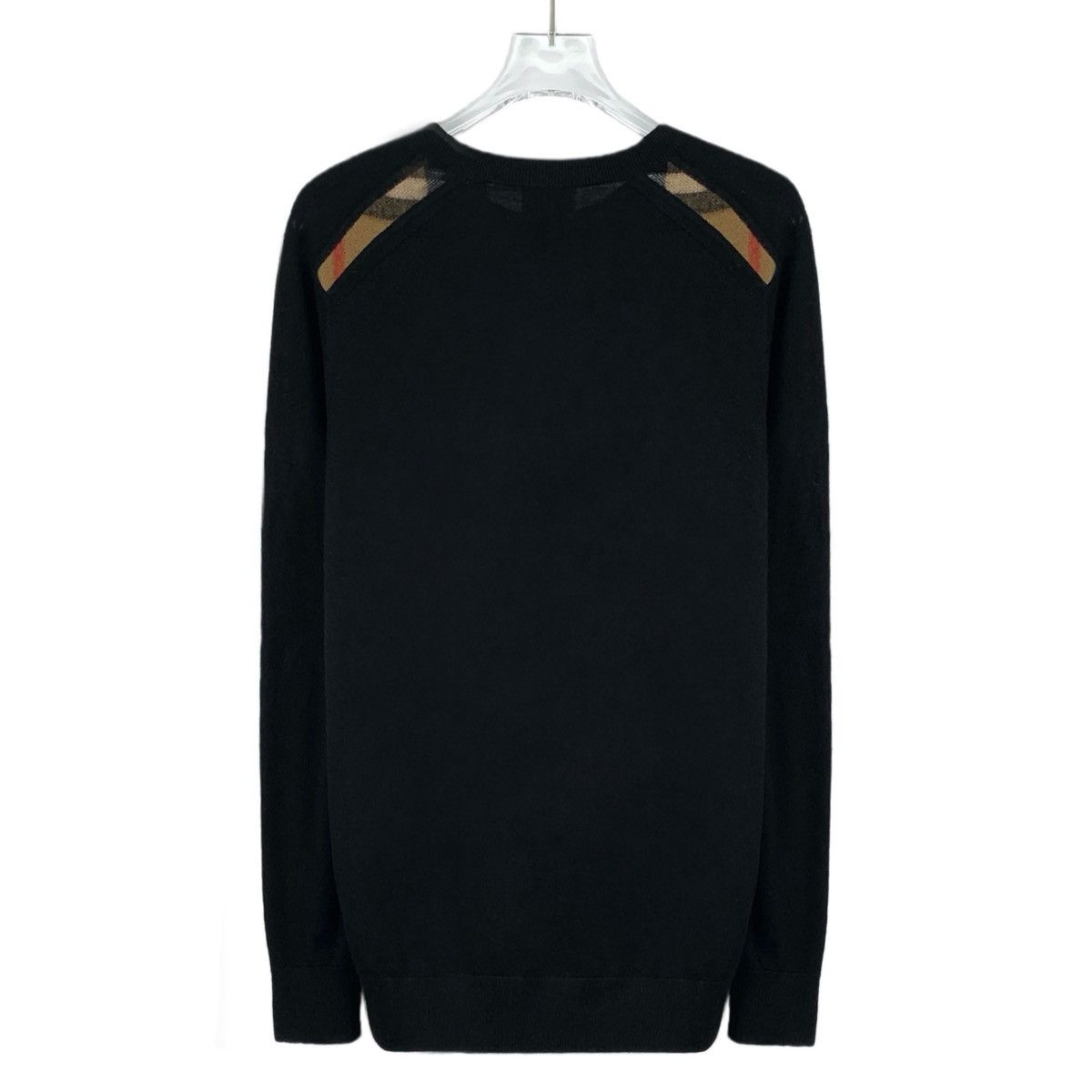 Burberry Burberry Plaid Spliced Wool Long Sleeve Knit Sweater K26WX Size US L / EU 52-54 / 3 - 2 Thumbnail
