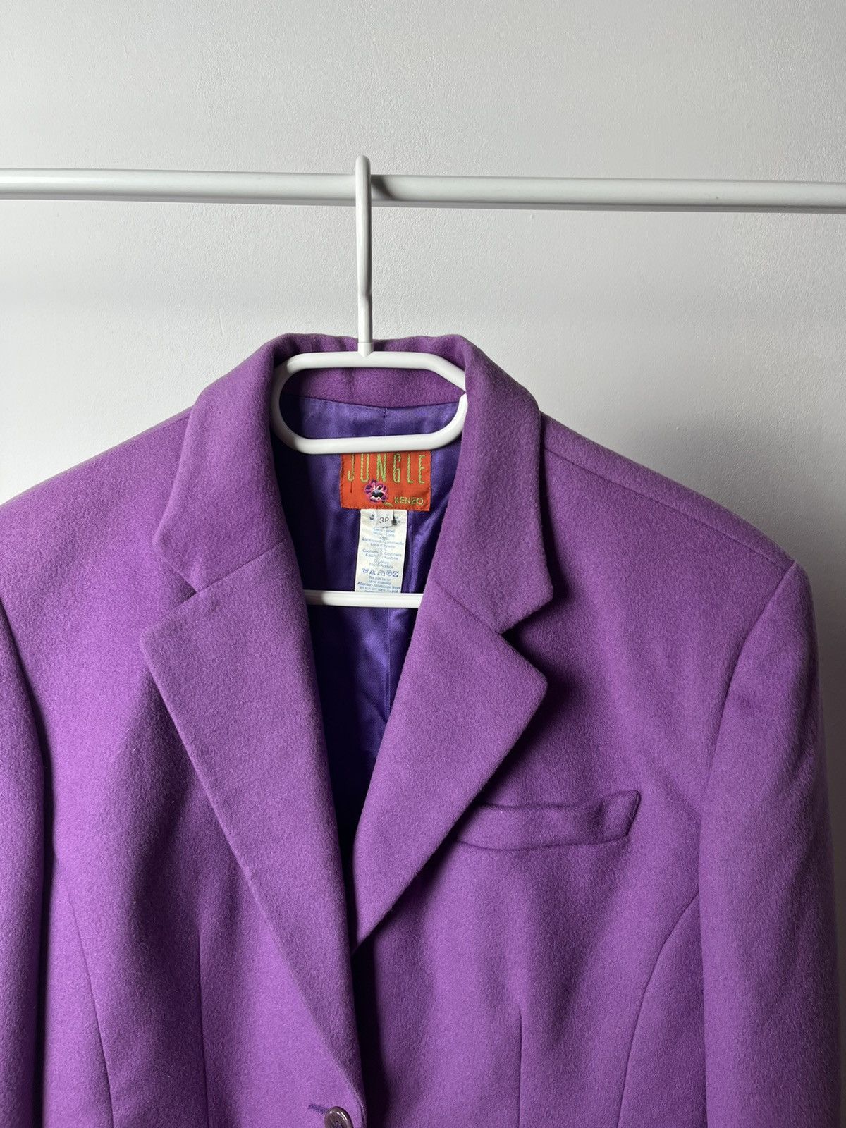 Kenzo × Vintage Vintage Kenzo Jungle Lana Wool/Cashmere Blazer Size S / US 4 / IT 40 - 2 Thumbnail