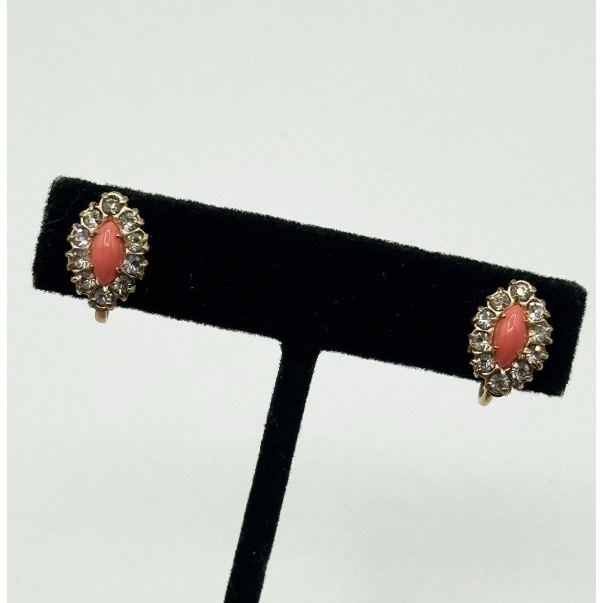 Other Vintage orange rhinestone screw back earrings Size ONE SIZE - 1 Thumbnail