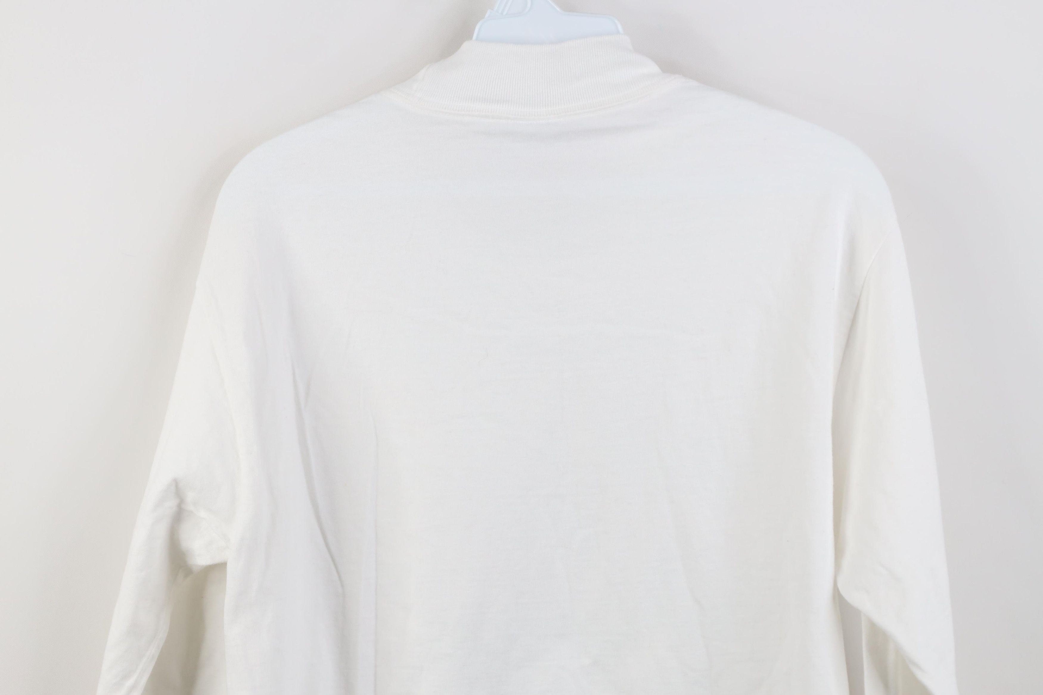 Hanes Vintage 90s Y2K Hanes Beefy Cotton Long Sleeve T-Shirt White Size US S / EU 44-46 / 1 - 11 Thumbnail