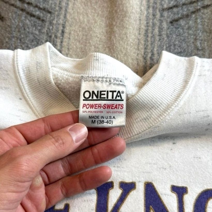 Vintage VINTAGE Oneita 90s Blue Knob Ski Skiing Crewneck Sweatshirt Nature Outdoor Medium Gray Mens Size US M / EU 48-50 / 2 - 3 Thumbnail