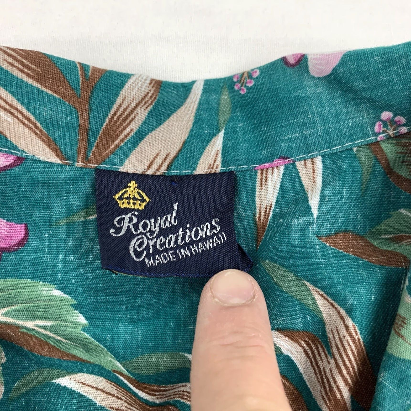 Vintage VINTAGE Royal Creations Hawaiian Shirt Adult Large Green Floral Tropical Beach Size US L / EU 52-54 / 3 - 3 Thumbnail