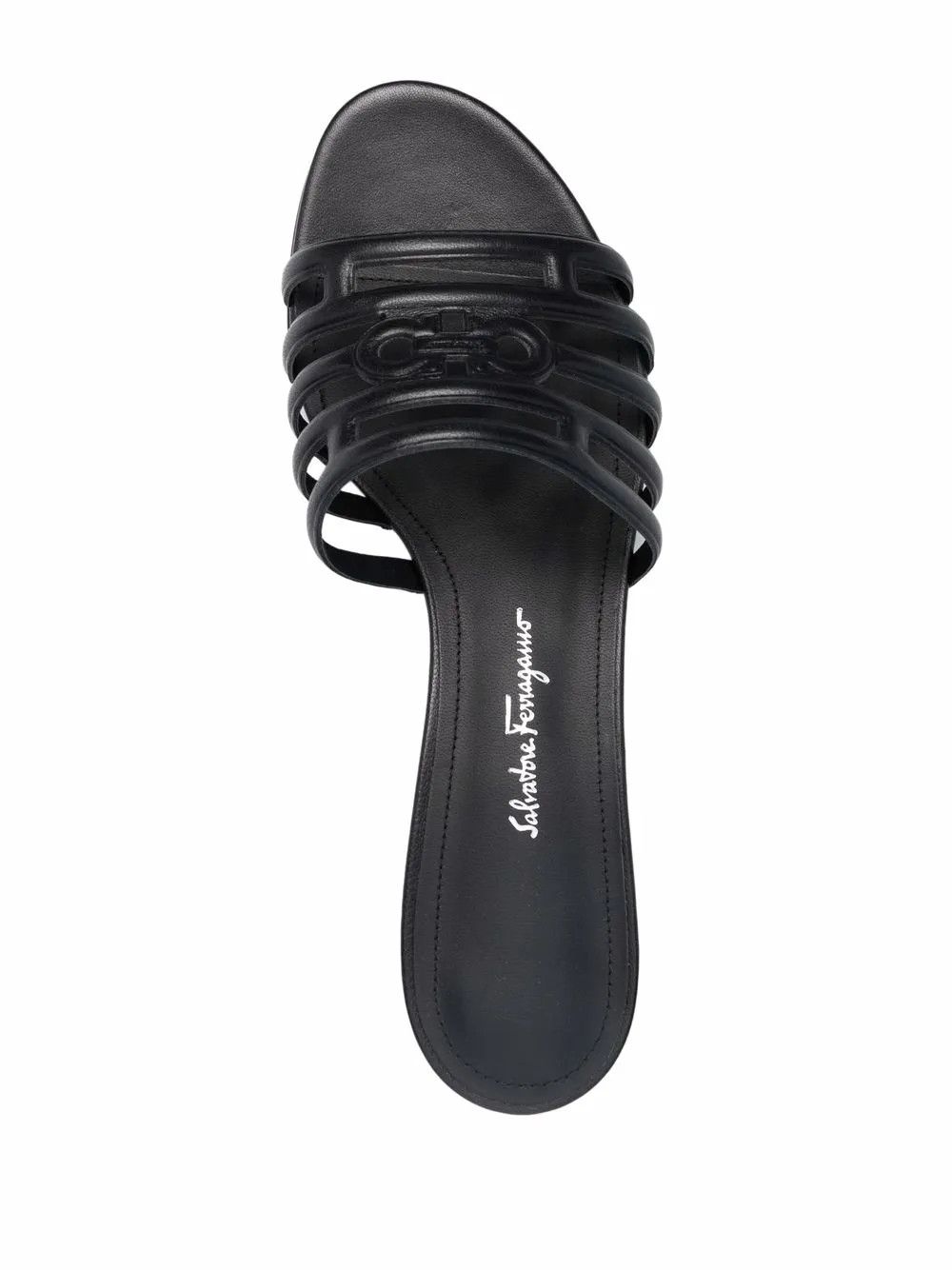 Salvatore Ferragamo o1y0426 Geometric Heel Mules in Black Size US 10.5 / IT 40.5 - 4 Thumbnail