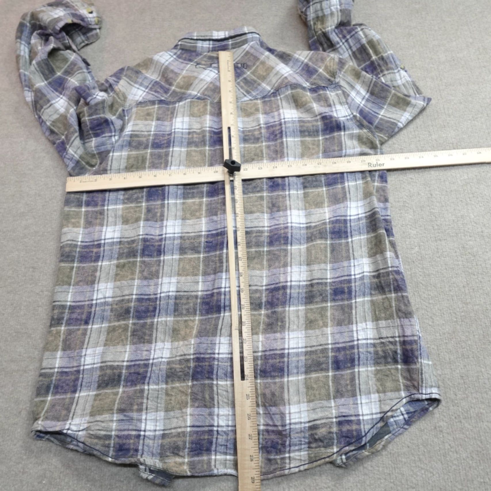 Vintage VINTAGE Triple Five Soul Shirt Plaid Blue L Long Sleeve Button-Up Cotton Flannel USA Men Size US L / EU 52-54 / 3 - 6 Thumbnail