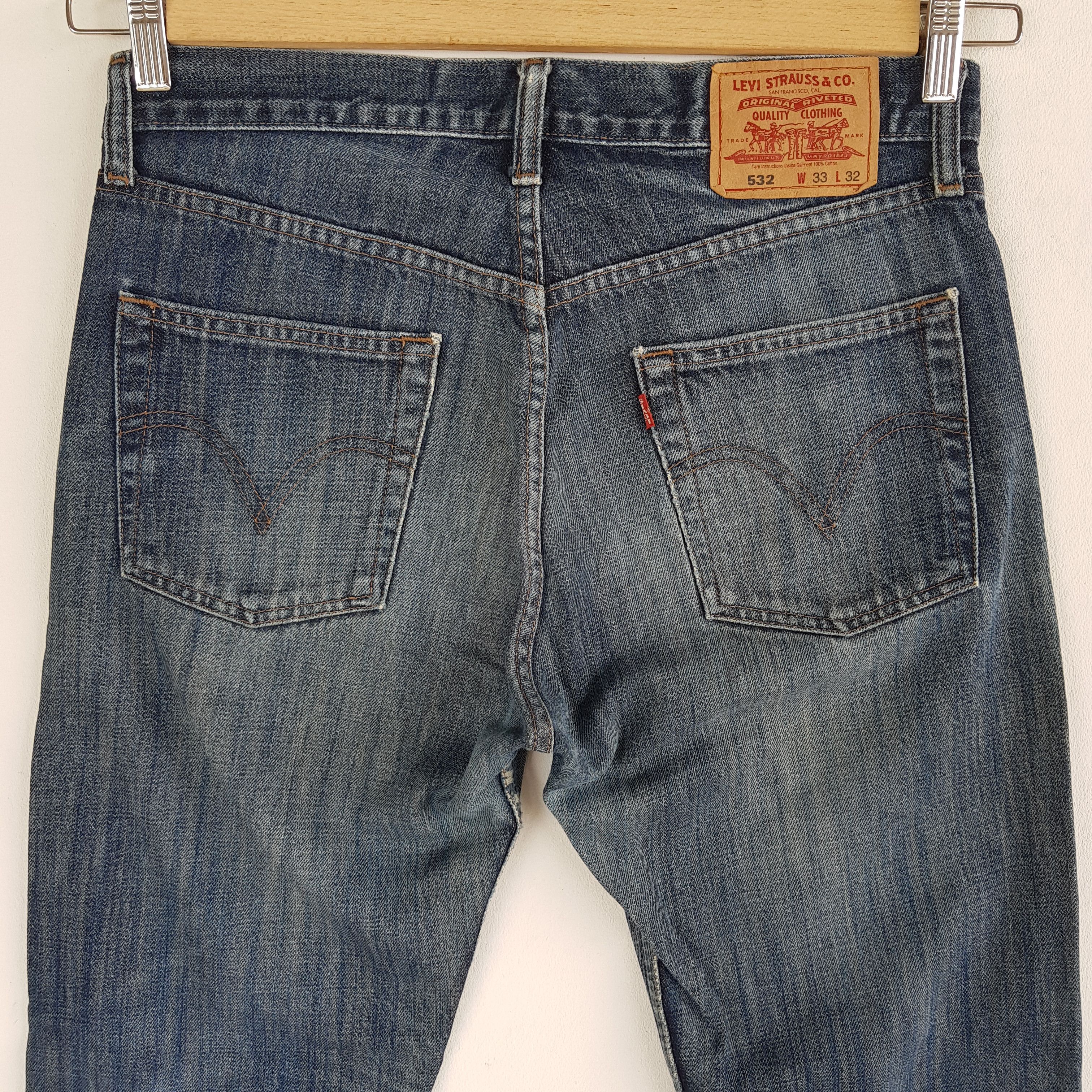 Levi's Vintage Y2K Levis Distressed Jeans Levi's 532 Faded Denim Size US 32 / EU 48 - 4 Thumbnail