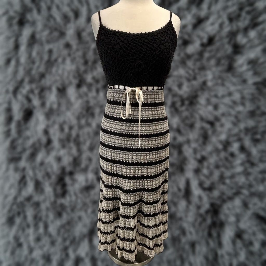 black floor length dress plus size Vintage Betsey Johnson Black Button Dress – Item #1561 main image 1