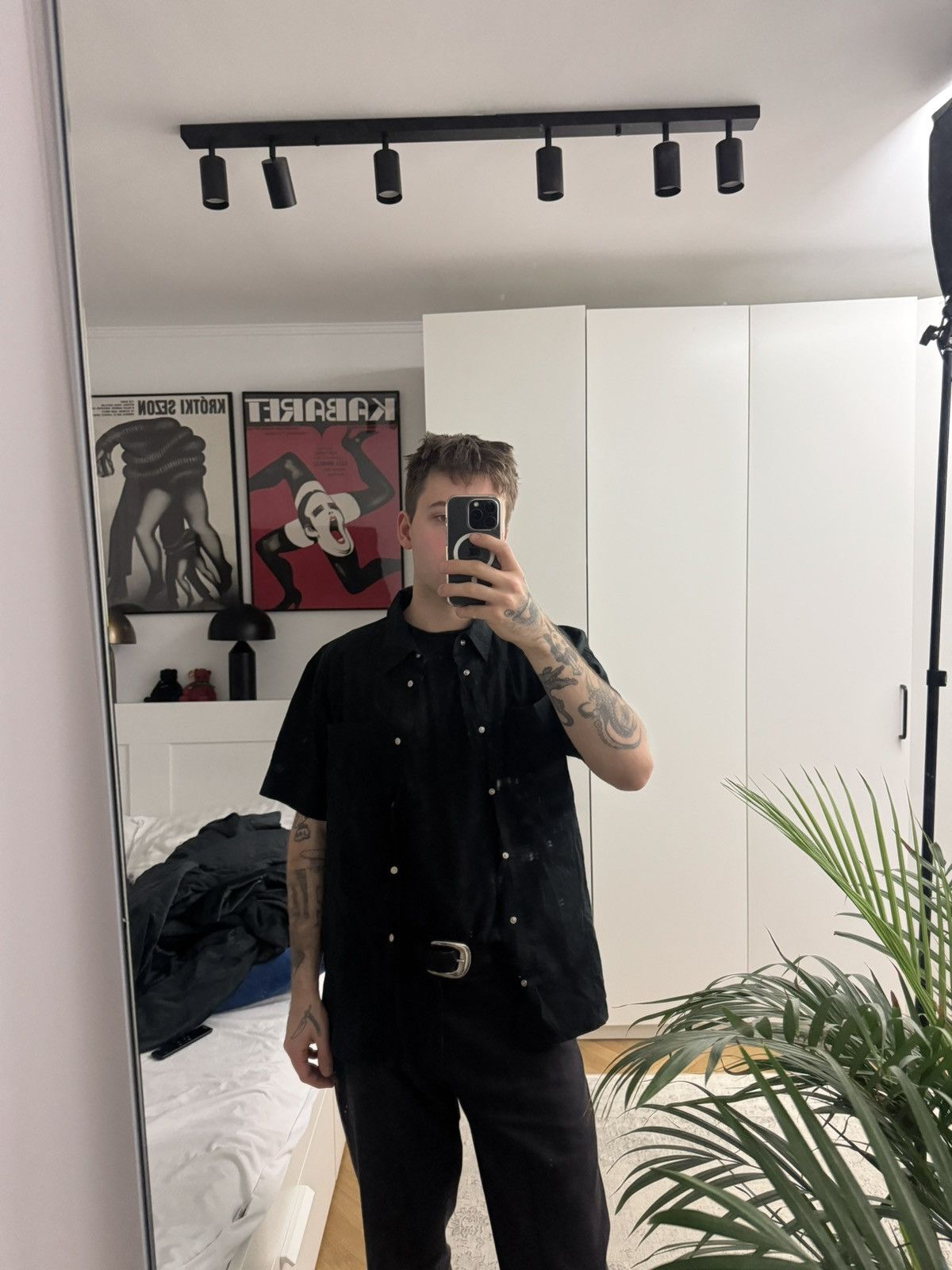 Versace Jeans Couture Versace Jeans Couture Button Up Shirt Vintage designer black Size US L / EU 52-54 / 3 - 3 Thumbnail